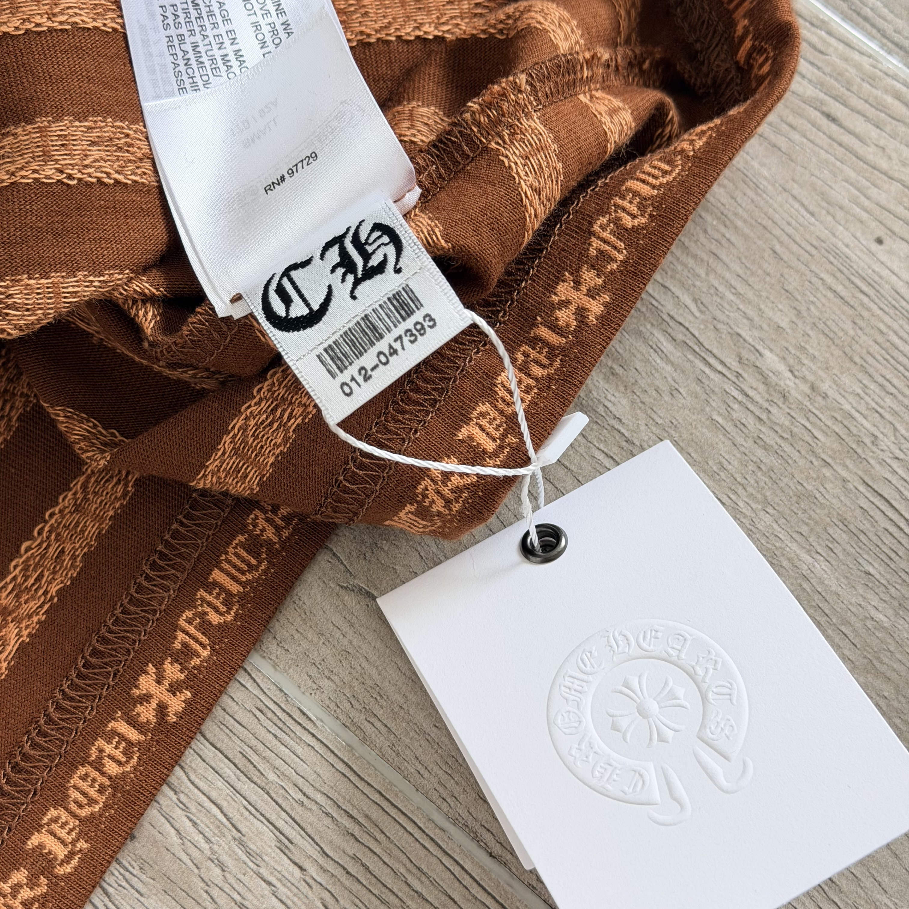 Chrome Hearts CH 克罗心 色织满印刺绣蔓藤圆领T恤 短袖 夏款 