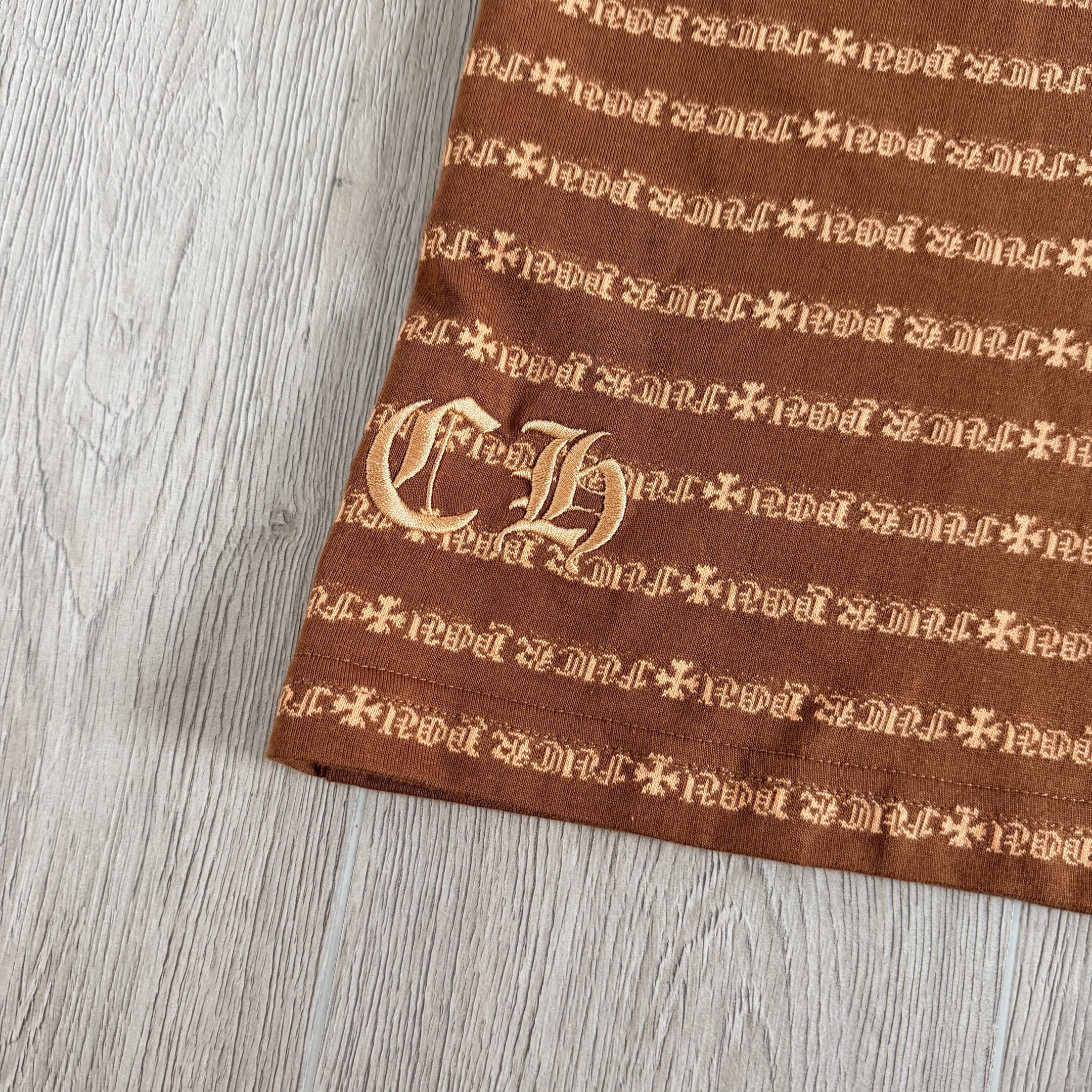 Chrome Hearts CH 克罗心 色织满印刺绣蔓藤圆领T恤 短袖 夏款 