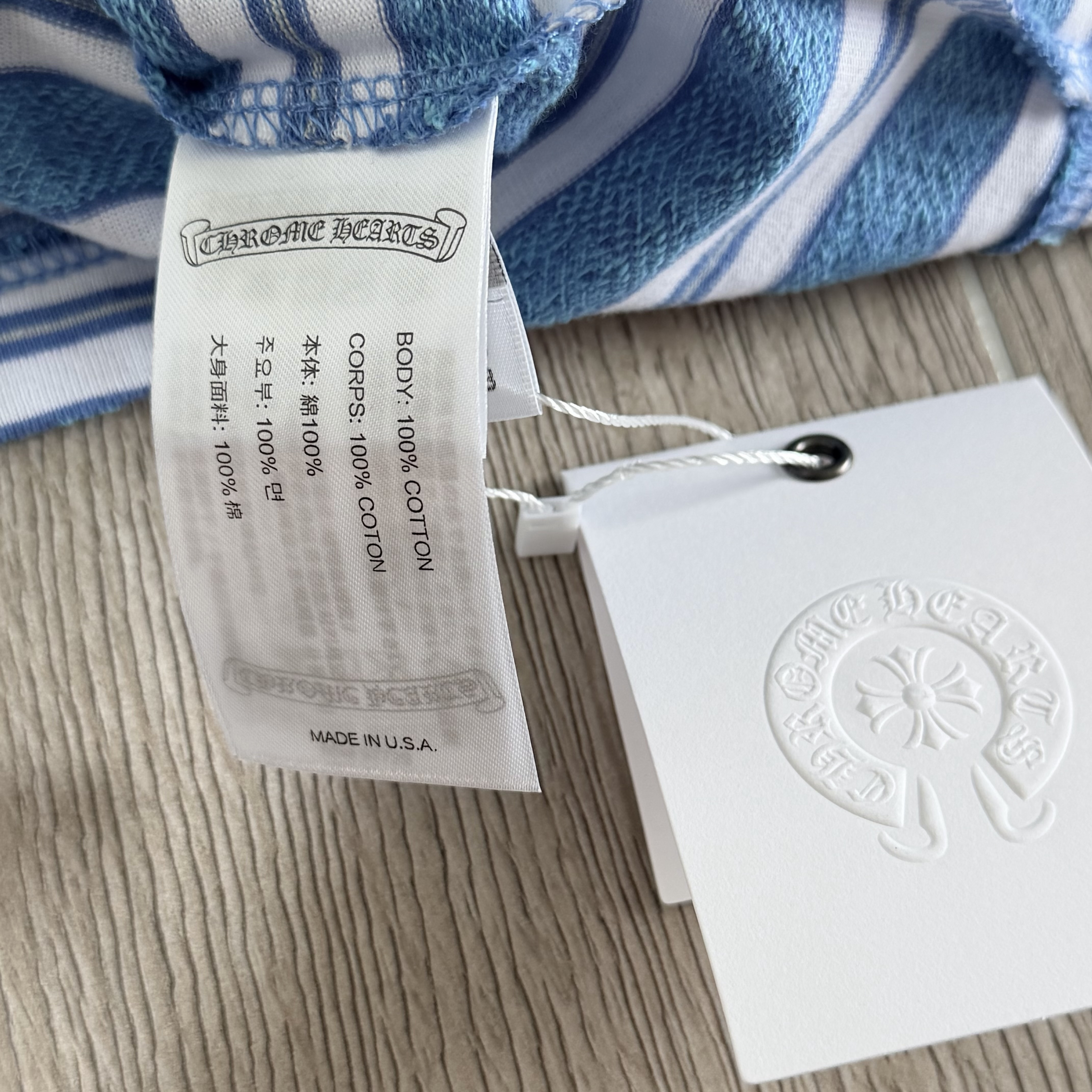 Chrome Hearts CH 克罗心 条纹色织满印刺绣蔓藤Polo衫 T恤 长袖 黑色 绿色 粉色 蓝色