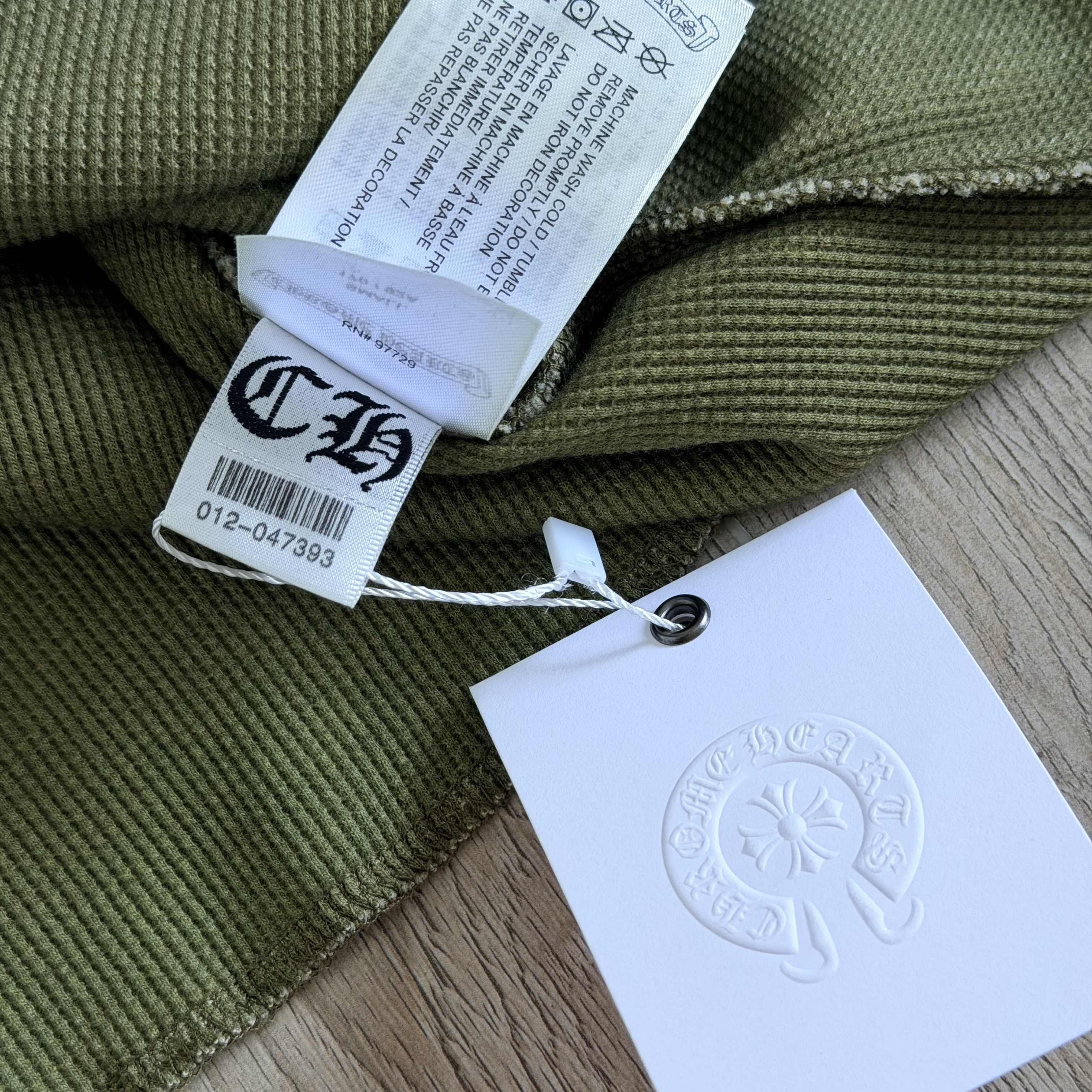 Chrome Hearts CH 克罗心 保暖系列 华夫格后背马蹄袖子十字架印花圆领修身T恤 打底衫 长袖 女款 迷彩