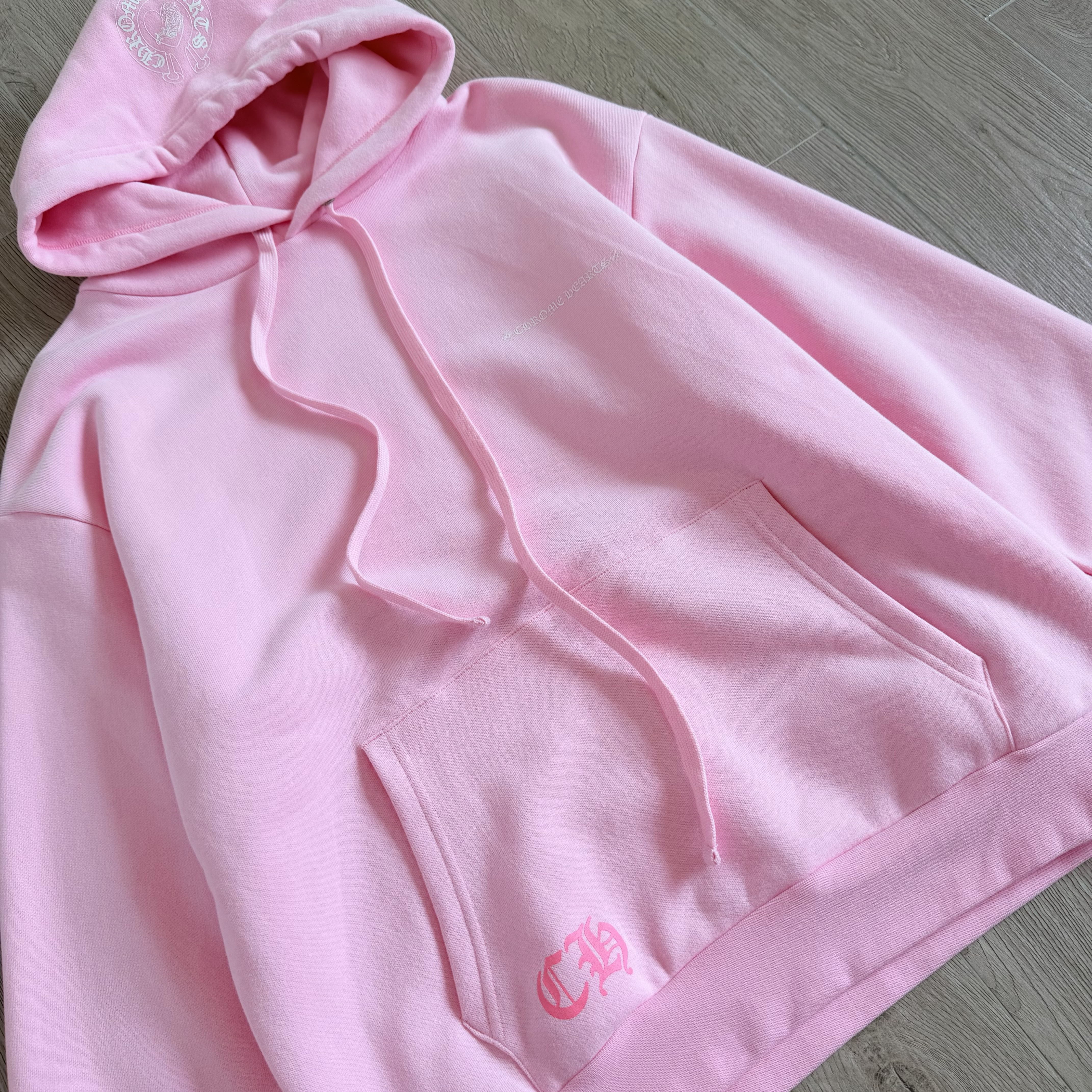 Chrome Hearts 克罗心 miami 迈阿密限定款抓绒连帽卫衣 连帽衫 外套 长袖 粉色