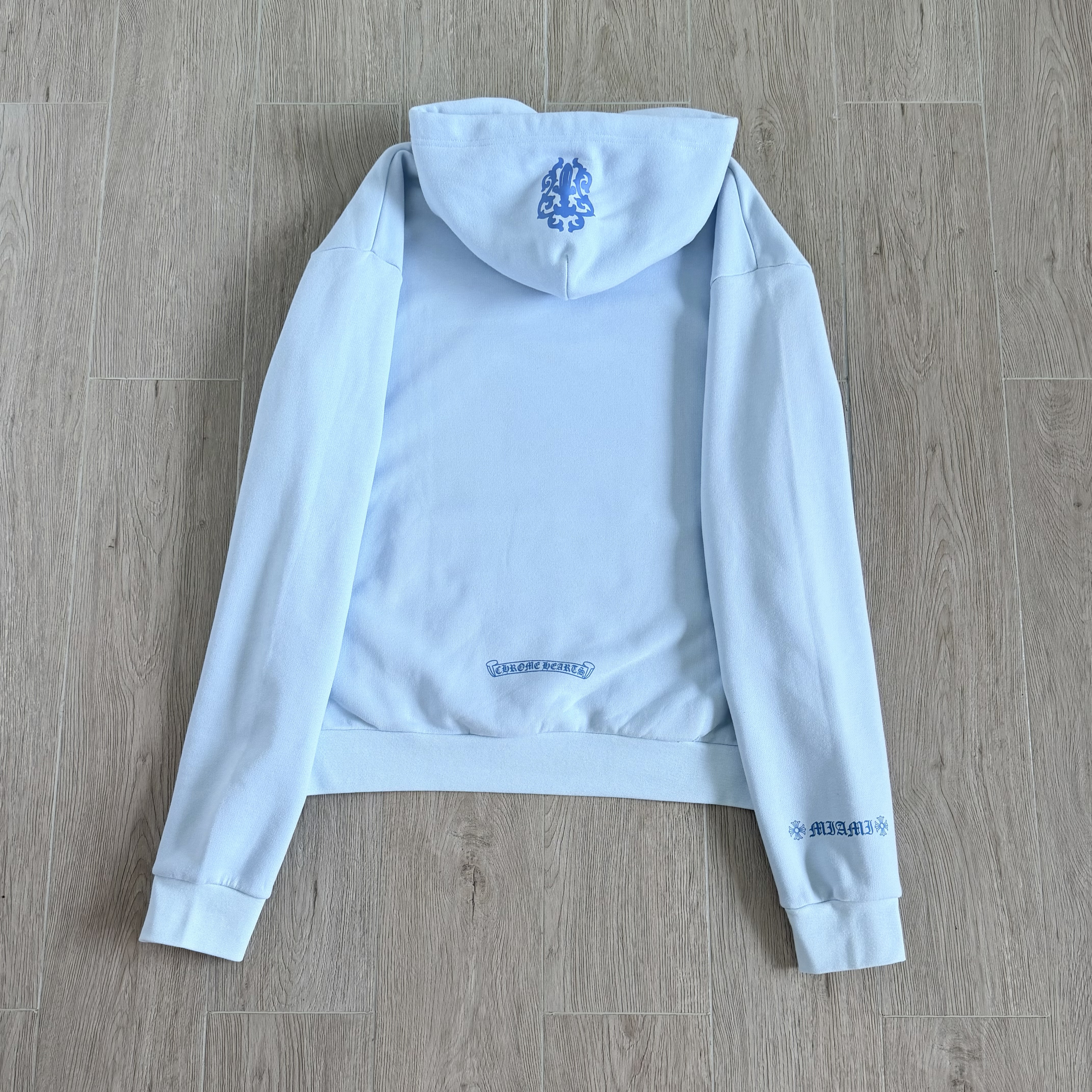 Chrome Hearts 克罗心 miami 迈阿密限定款抓绒连帽卫衣 连帽衫 外套 长袖 蓝色