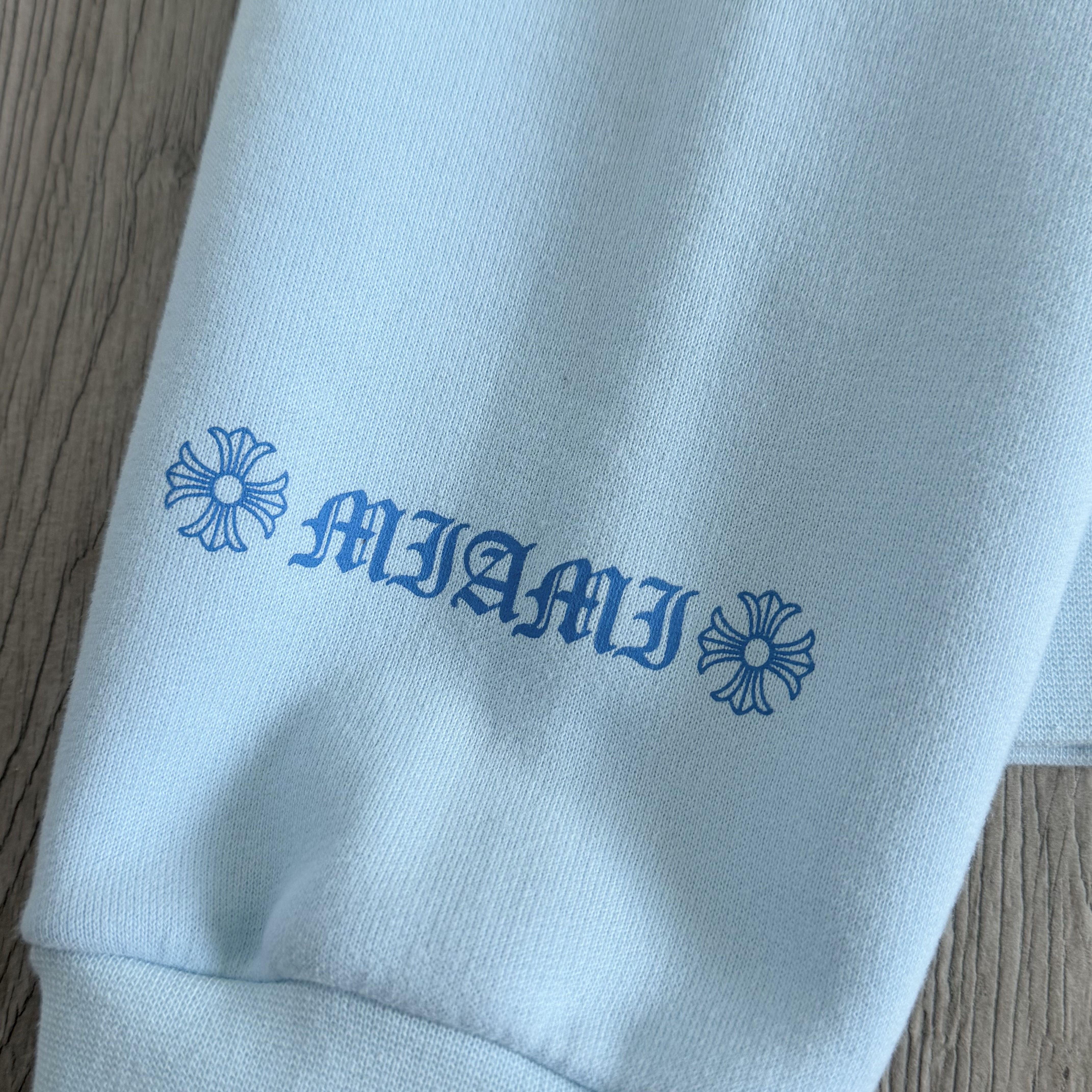 Chrome Hearts 克罗心 miami 迈阿密限定款抓绒连帽卫衣 连帽衫 外套 长袖 蓝色