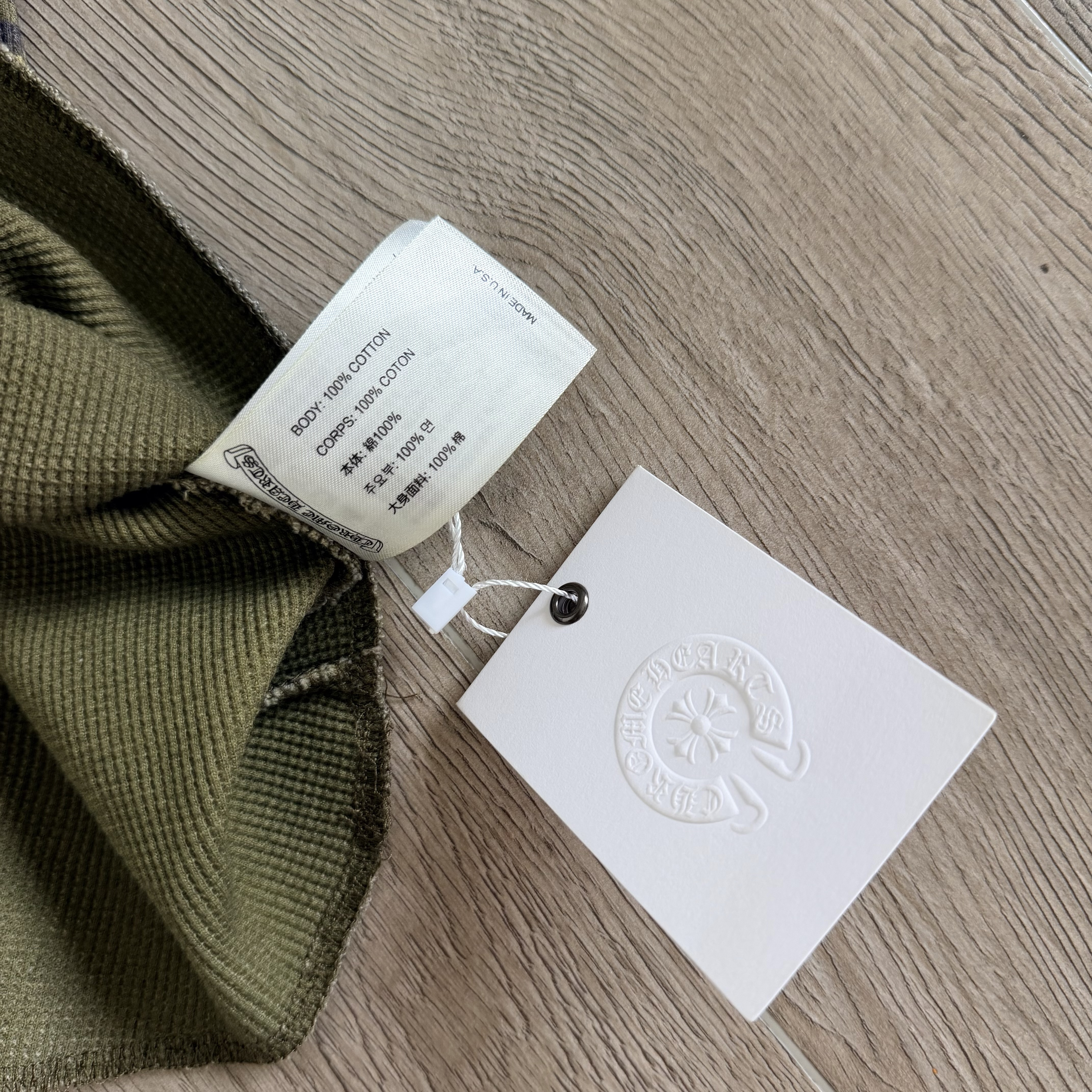 Chrome Hearts CH 克罗心 保暖系列 华夫格胸前满福十字架后背马蹄印花圆领修身T恤 打底衫 长袖 女款 迷彩