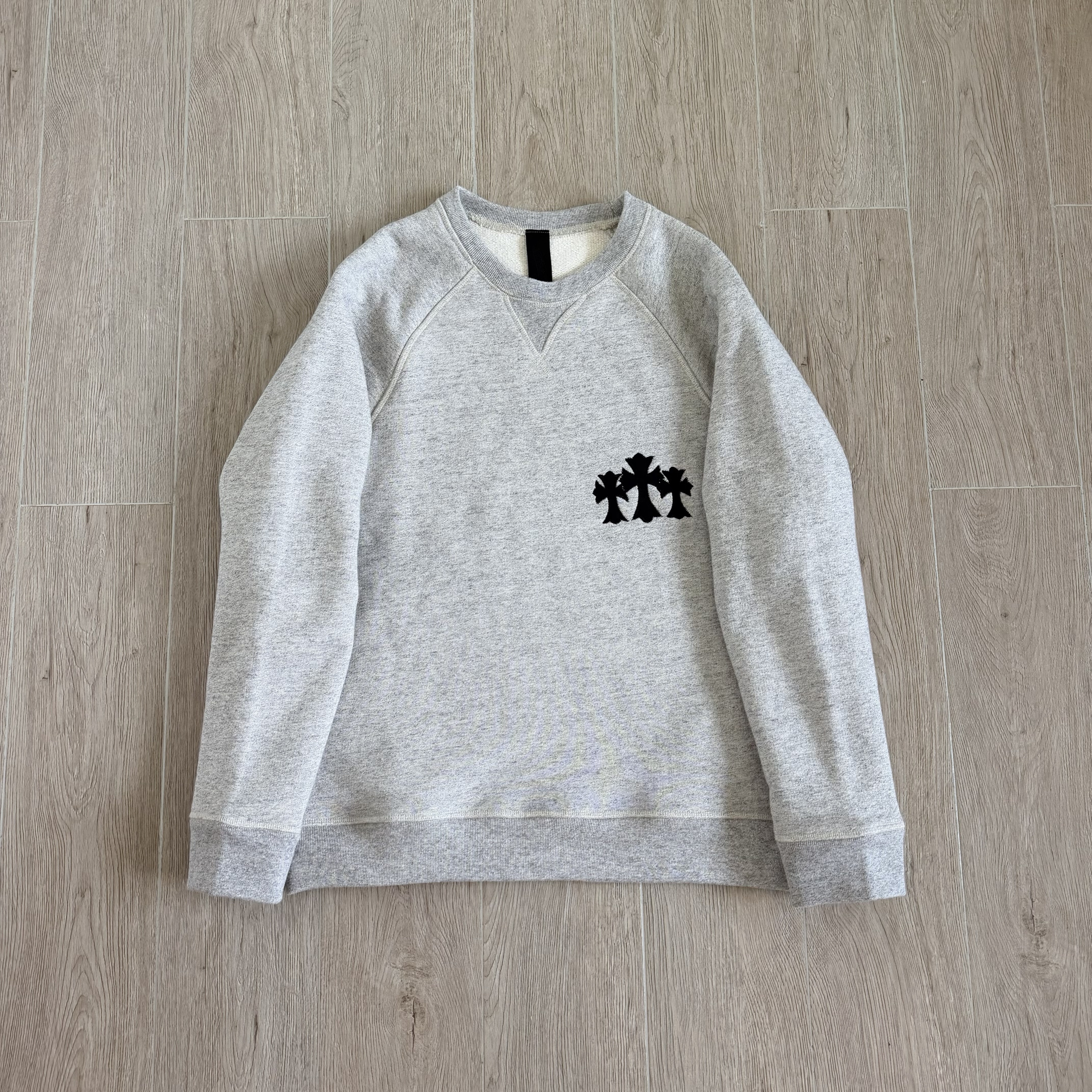 925 Chrome Hearts 克罗心 字母刺绣logo圆领卫衣 套头 外套 长袖 秋冬 灰色