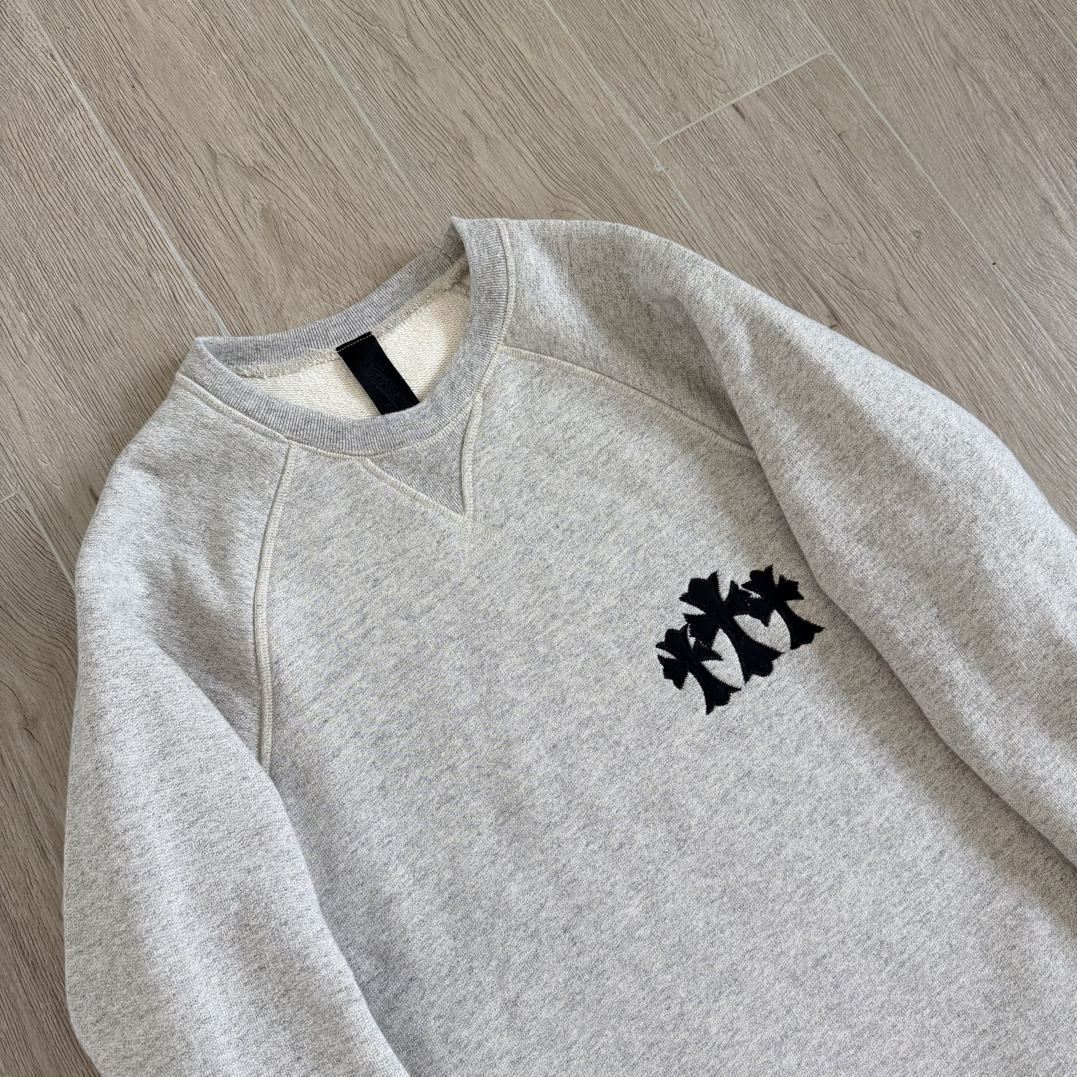 925 Chrome Hearts 克罗心 字母刺绣logo圆领卫衣 套头 外套 长袖 秋冬 灰色
