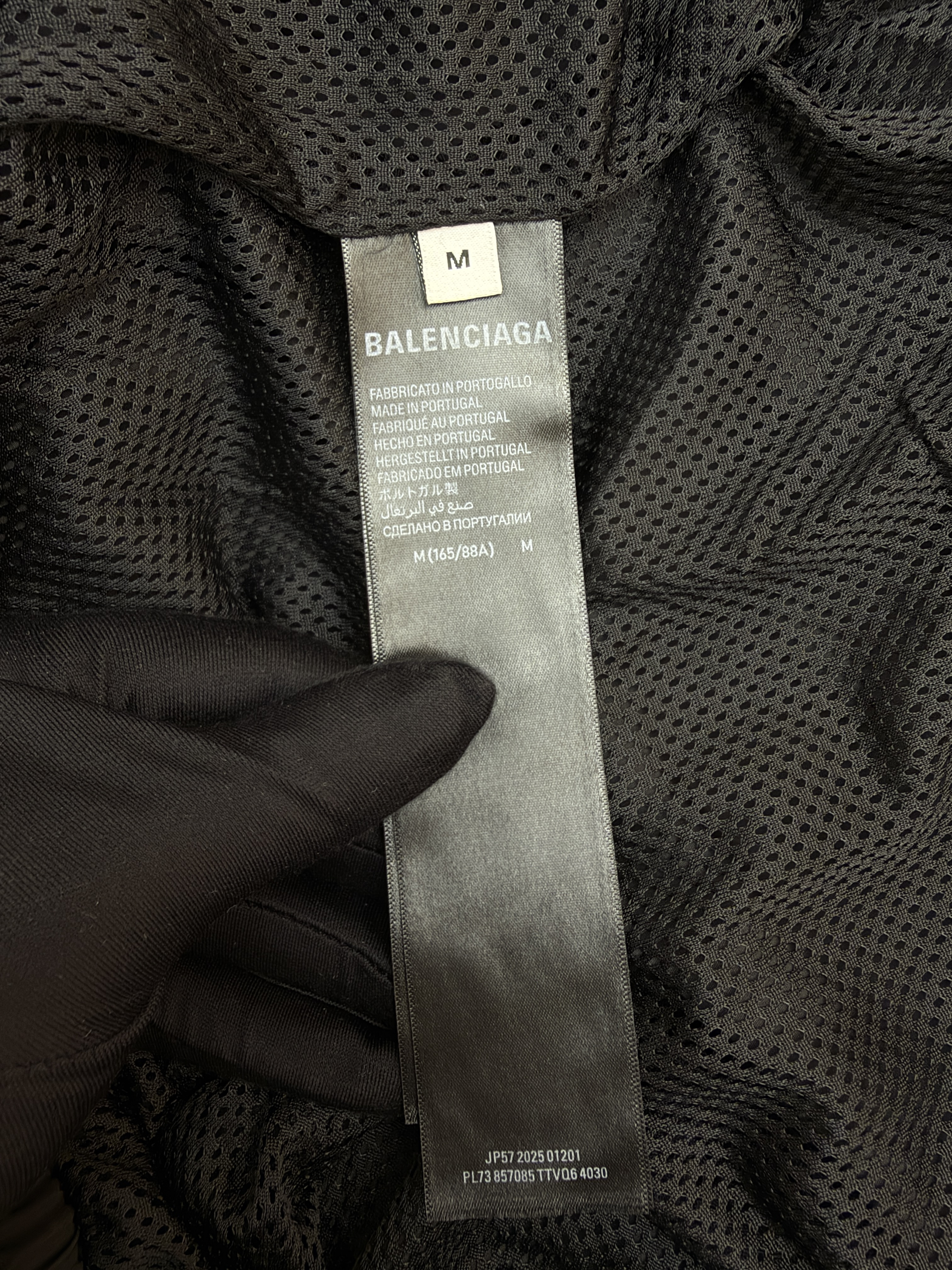 Balenciaga 巴黎世家 涂鸦胶带印花拉链立领夹克 外套 长袖 秋冬 黑色 B0
