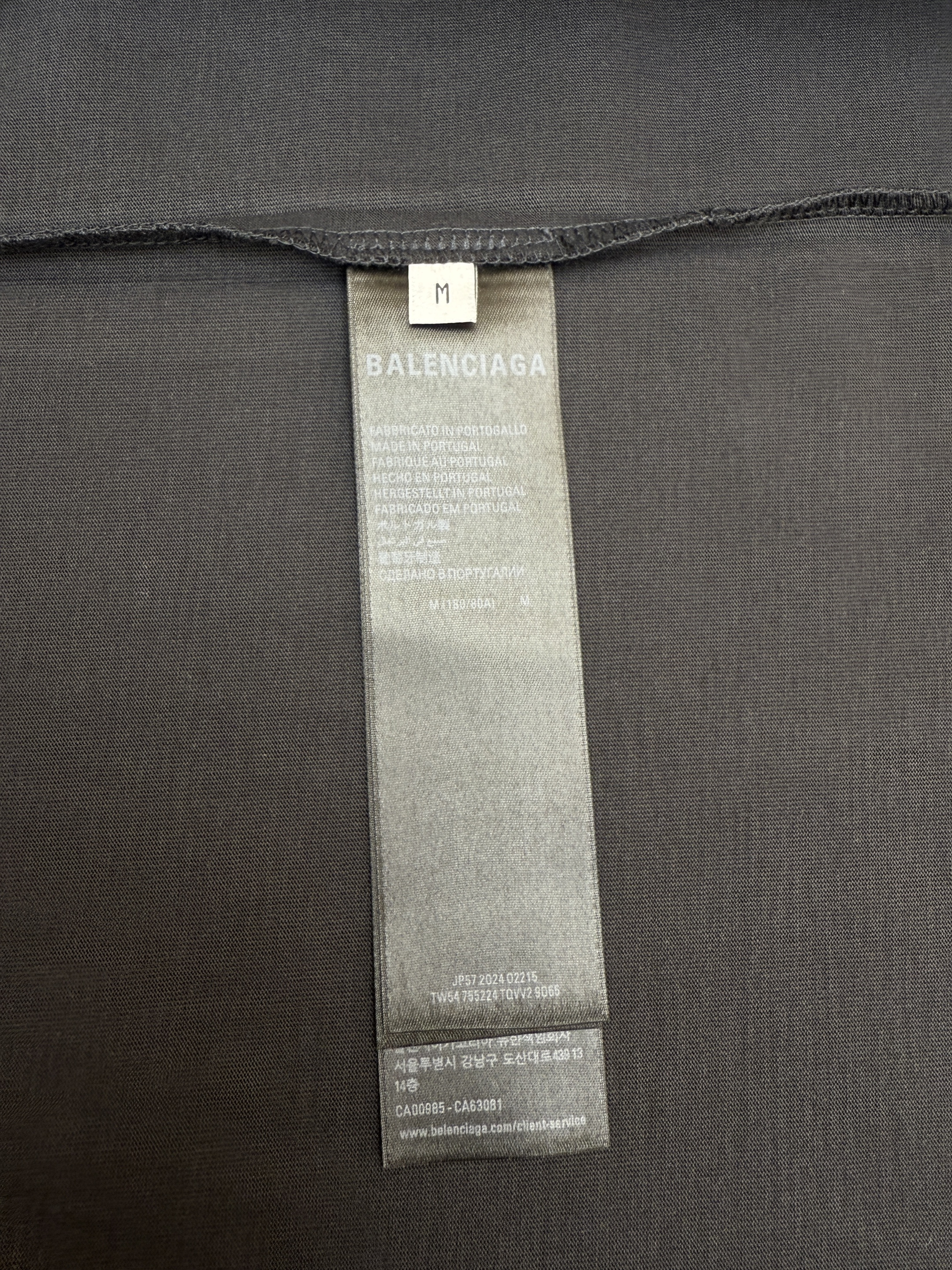Balenciaga 巴黎世家 刺绣1号球衣圆领短袖 T恤 夏季 黑色 白色 A0 