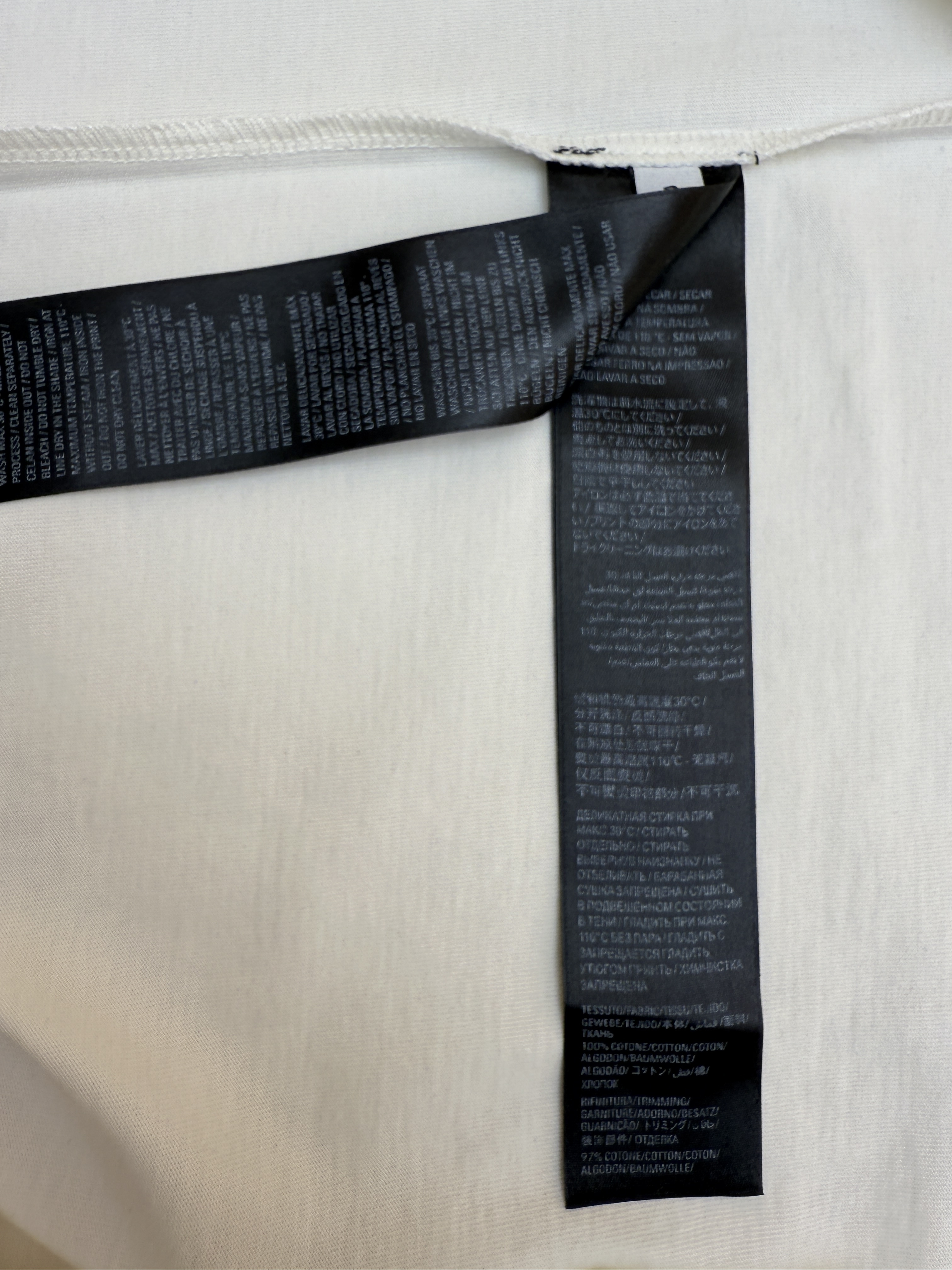 Balenciaga 巴黎世家 刺绣1号球服圆领T恤 运动衫 长袖 黑色 白色 A7