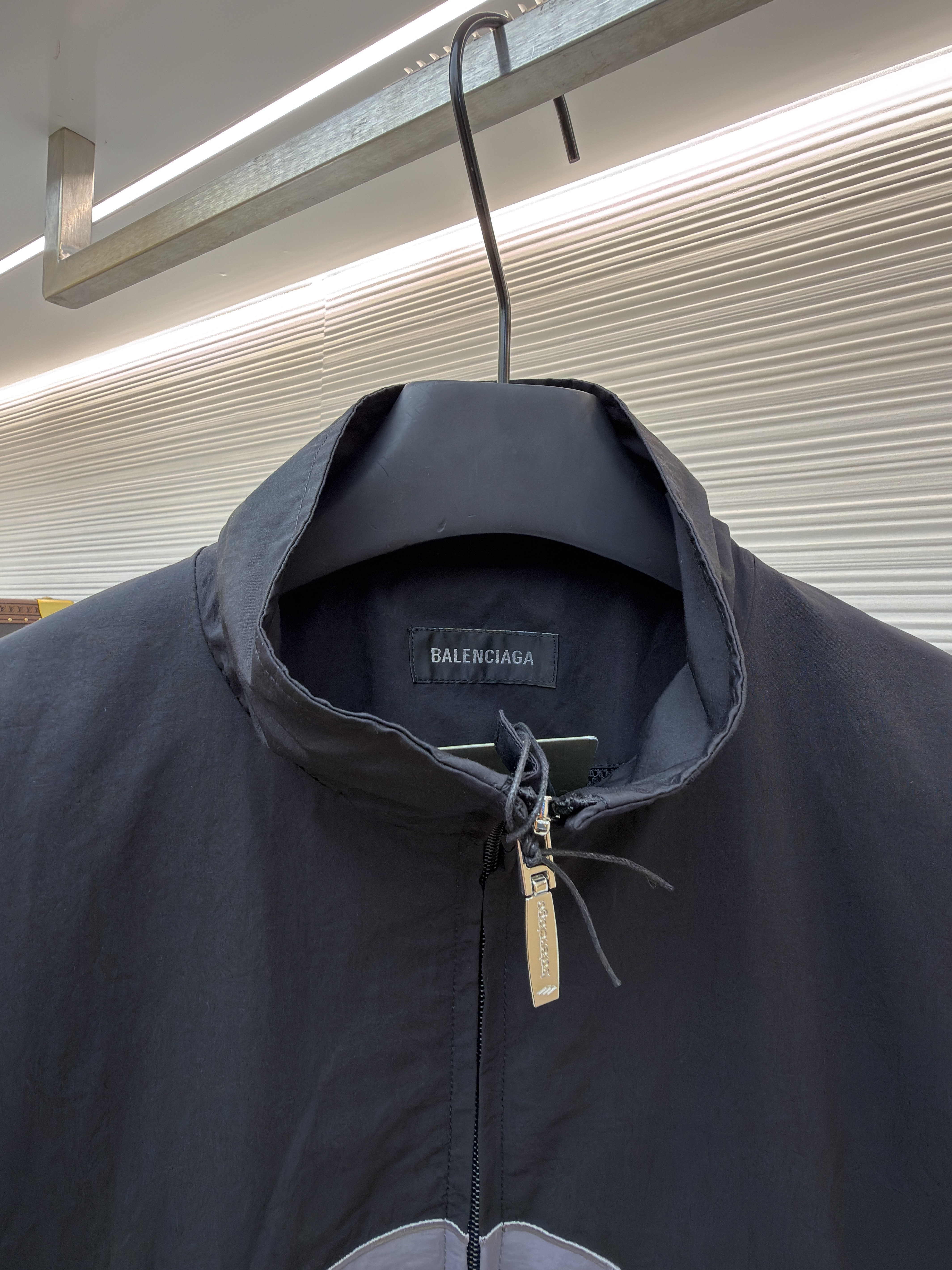 Balenciaga 巴黎世家 3B字母logo拉链立领外套 夹克 运动衫 长袖 黑色 蓝色 C0