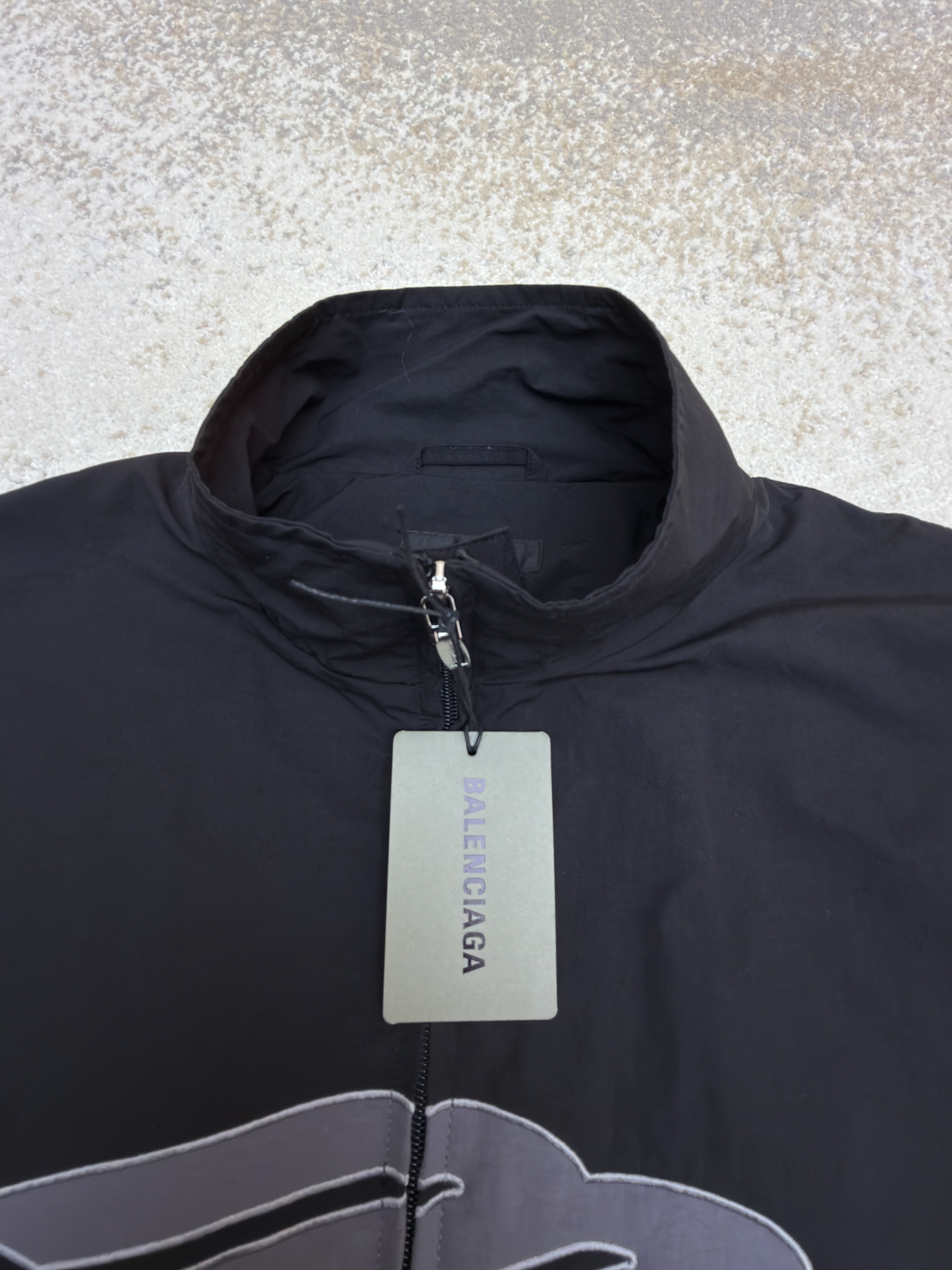 Balenciaga 巴黎世家 3B字母logo拉链立领外套 夹克 运动衫 长袖 黑色 蓝色 C0