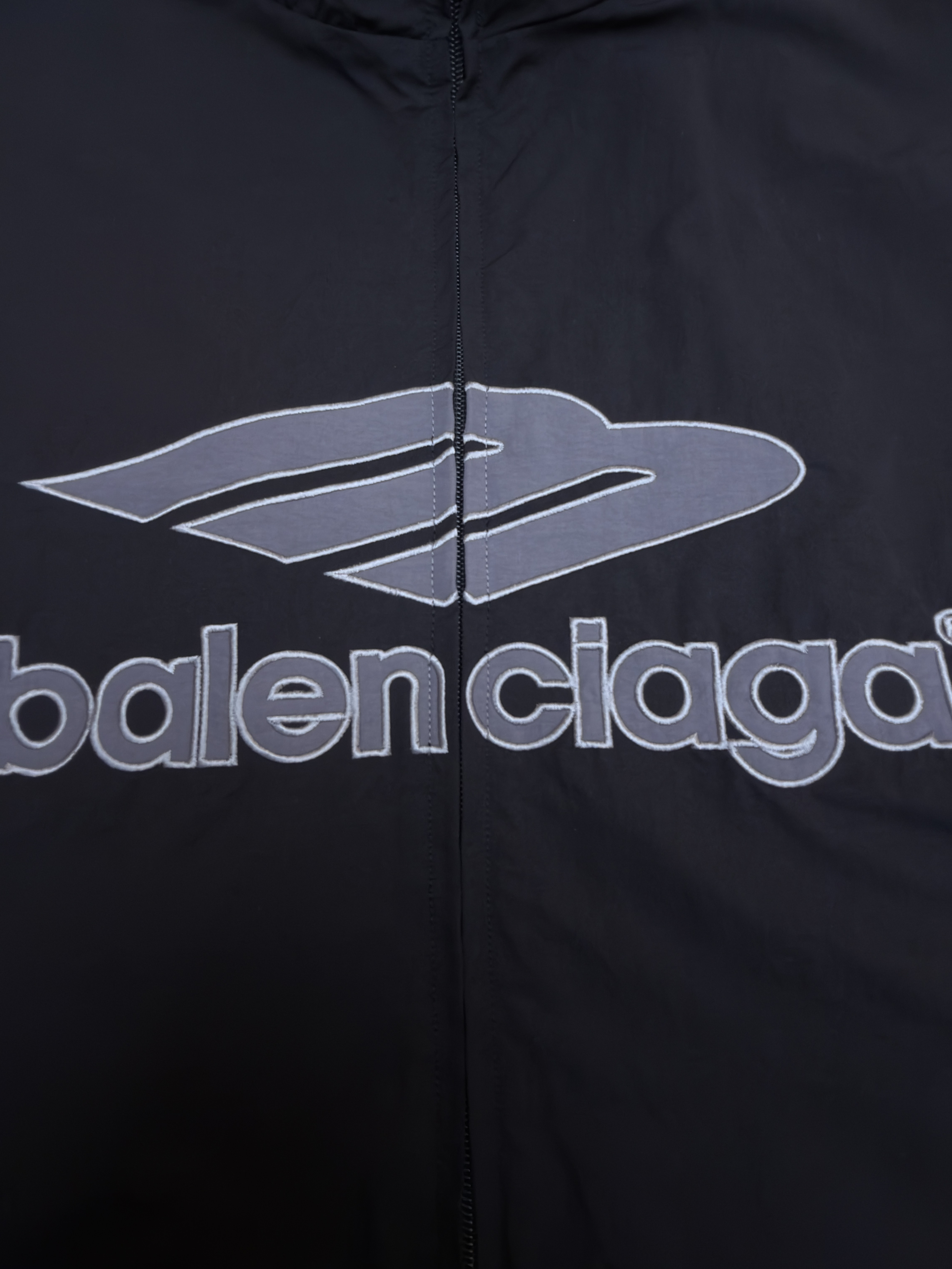 Balenciaga 巴黎世家 3B字母logo拉链立领外套 夹克 运动衫 长袖 黑色 蓝色 C0