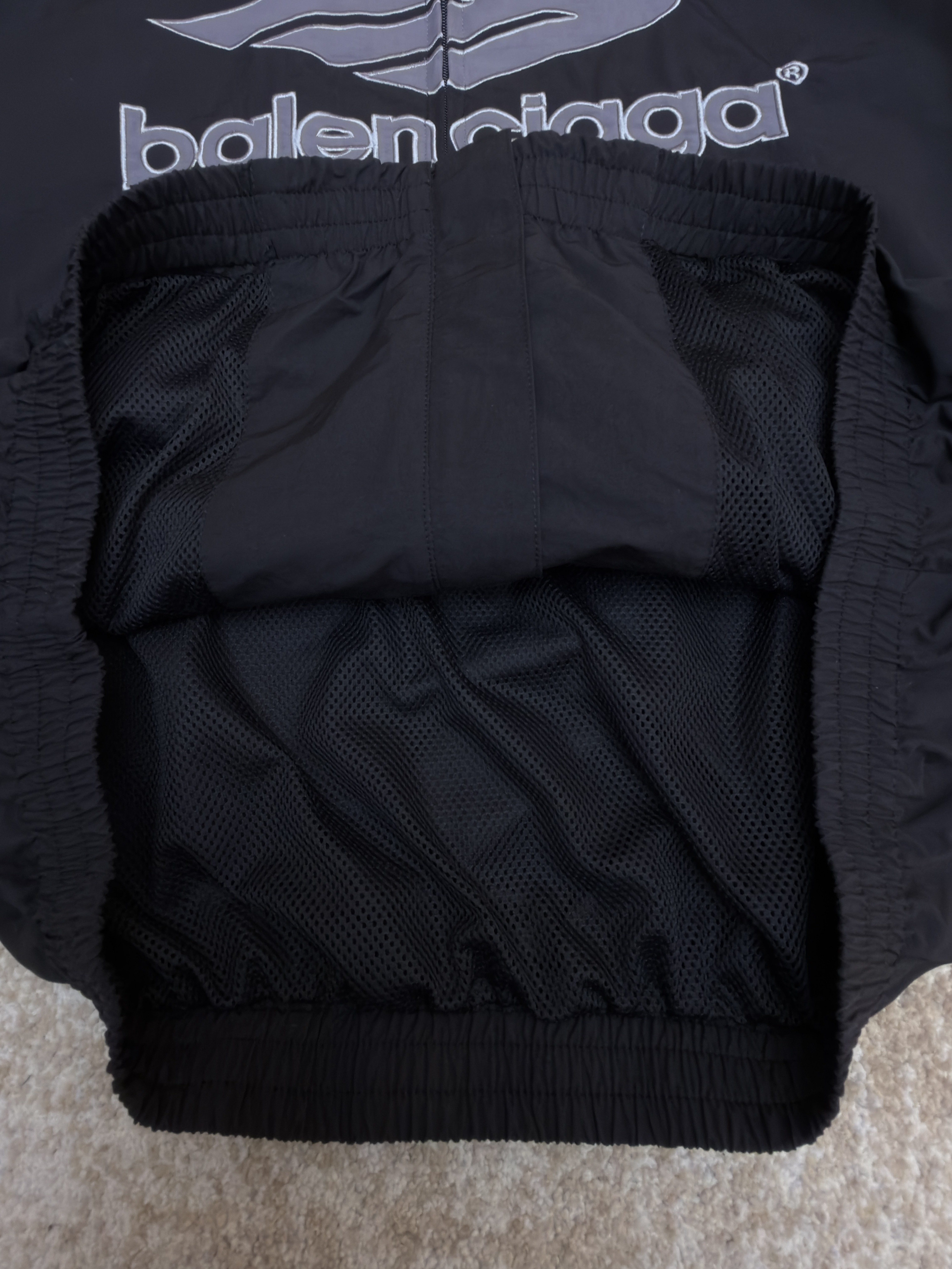 Balenciaga 巴黎世家 3B字母logo拉链立领外套 夹克 运动衫 长袖 黑色 蓝色 C0