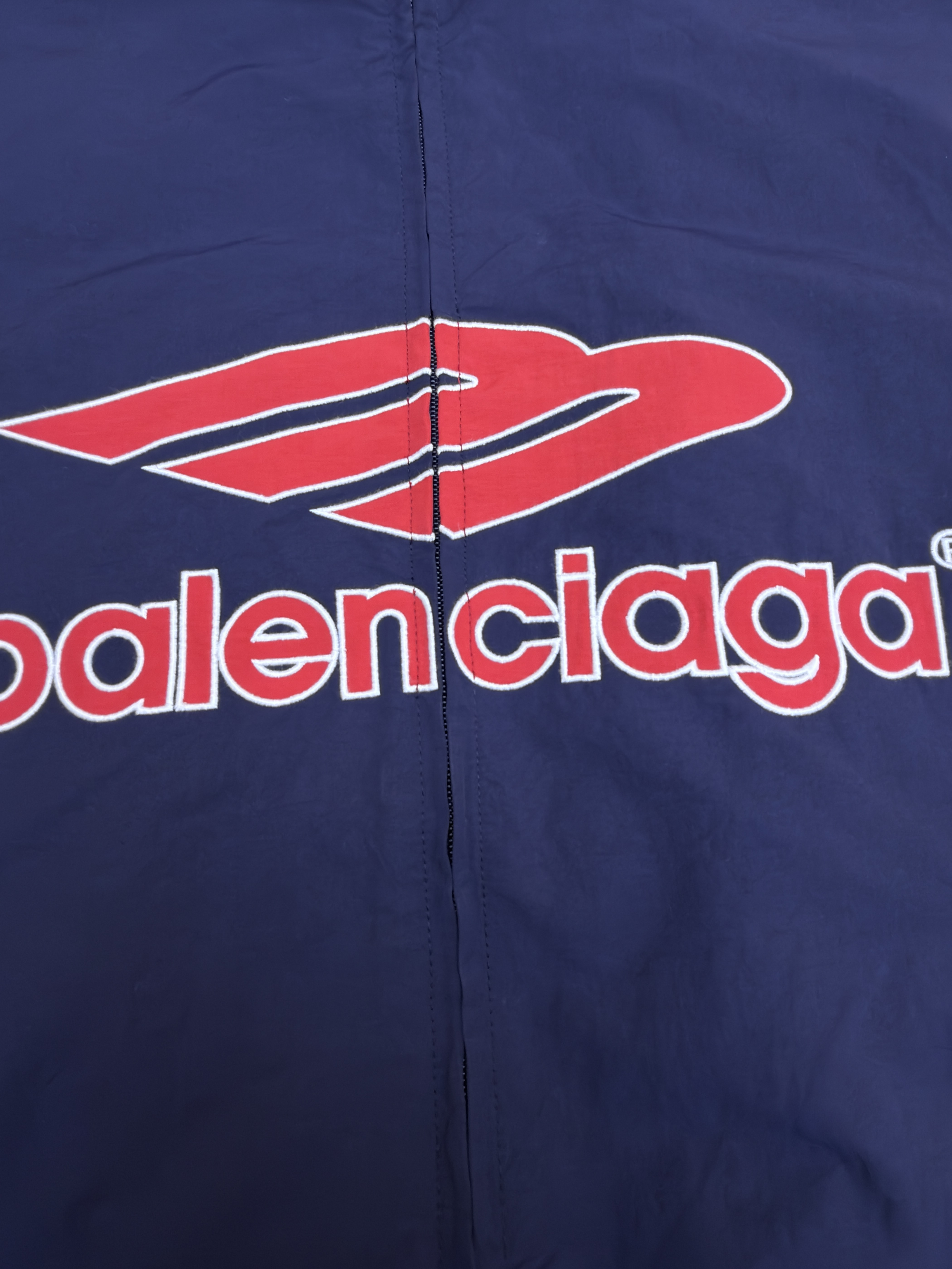 Balenciaga 巴黎世家 3B字母logo拉链立领外套 夹克 运动衫 长袖 黑色 蓝色 C0