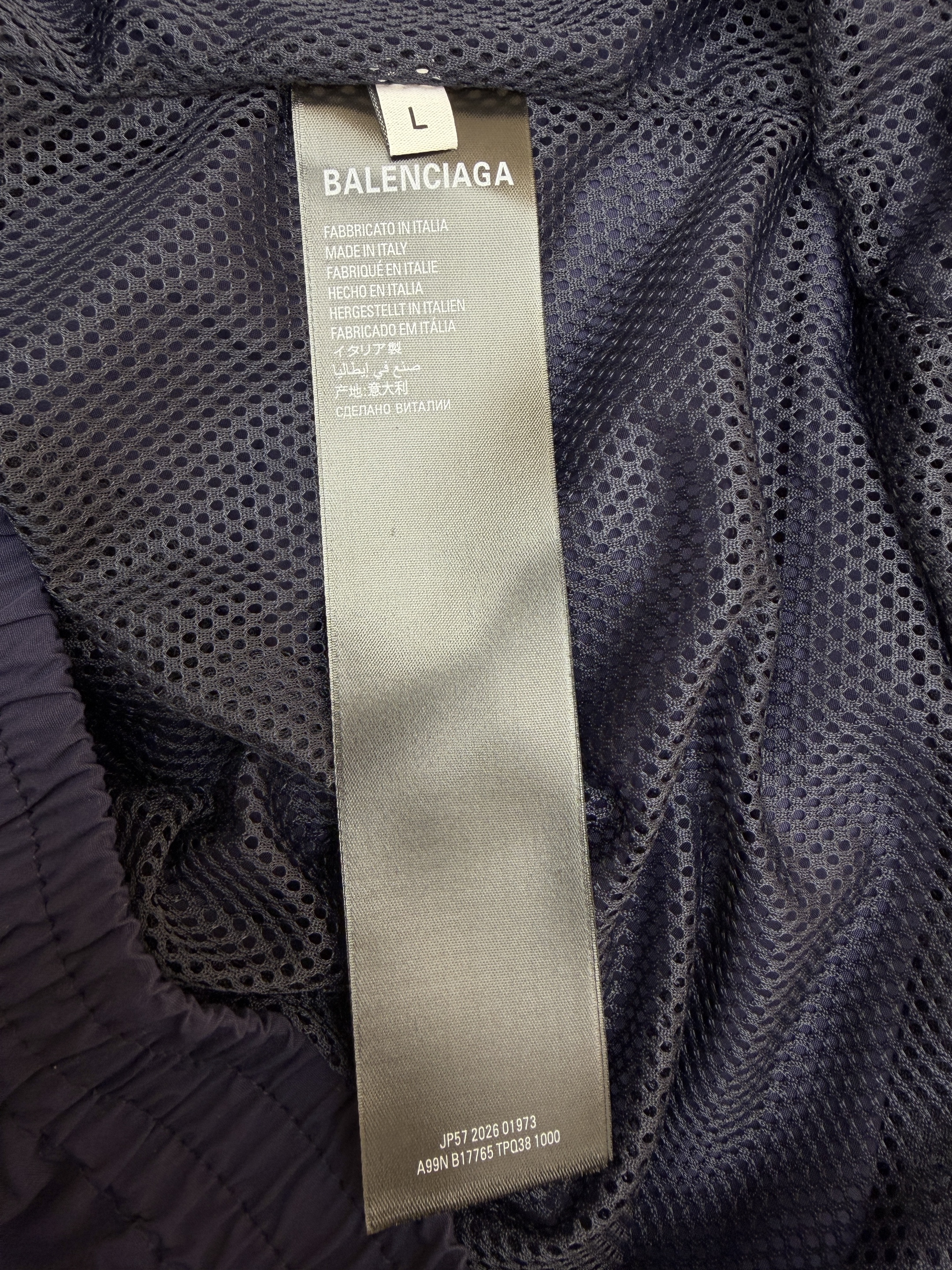 Balenciaga 巴黎世家 3B字母logo拉链立领外套 夹克 运动衫 长袖 黑色 蓝色 C0