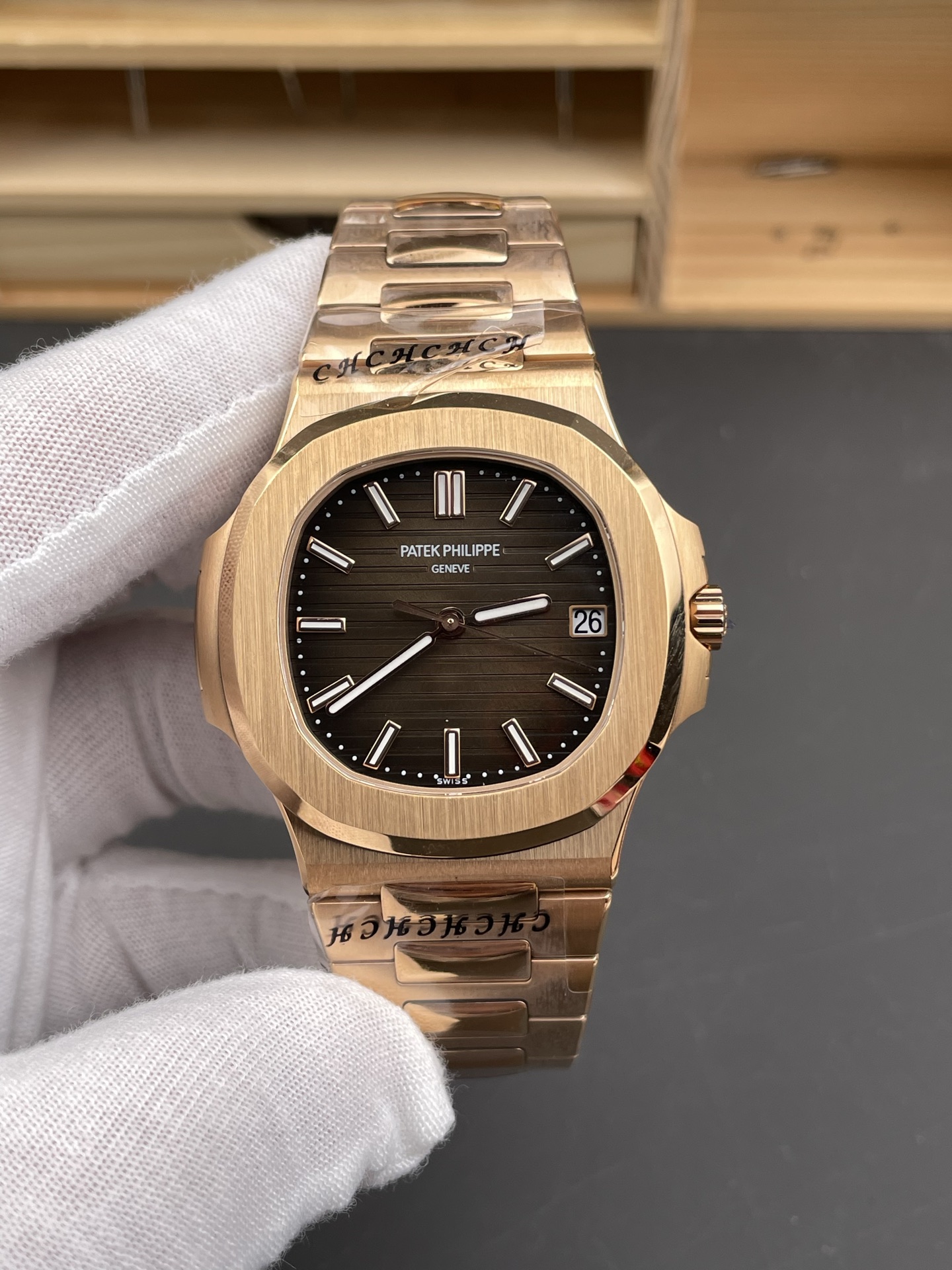 Patek Philippe 百达翡丽 鹦鹉螺 5711 玫瑰金 咖啡面-324