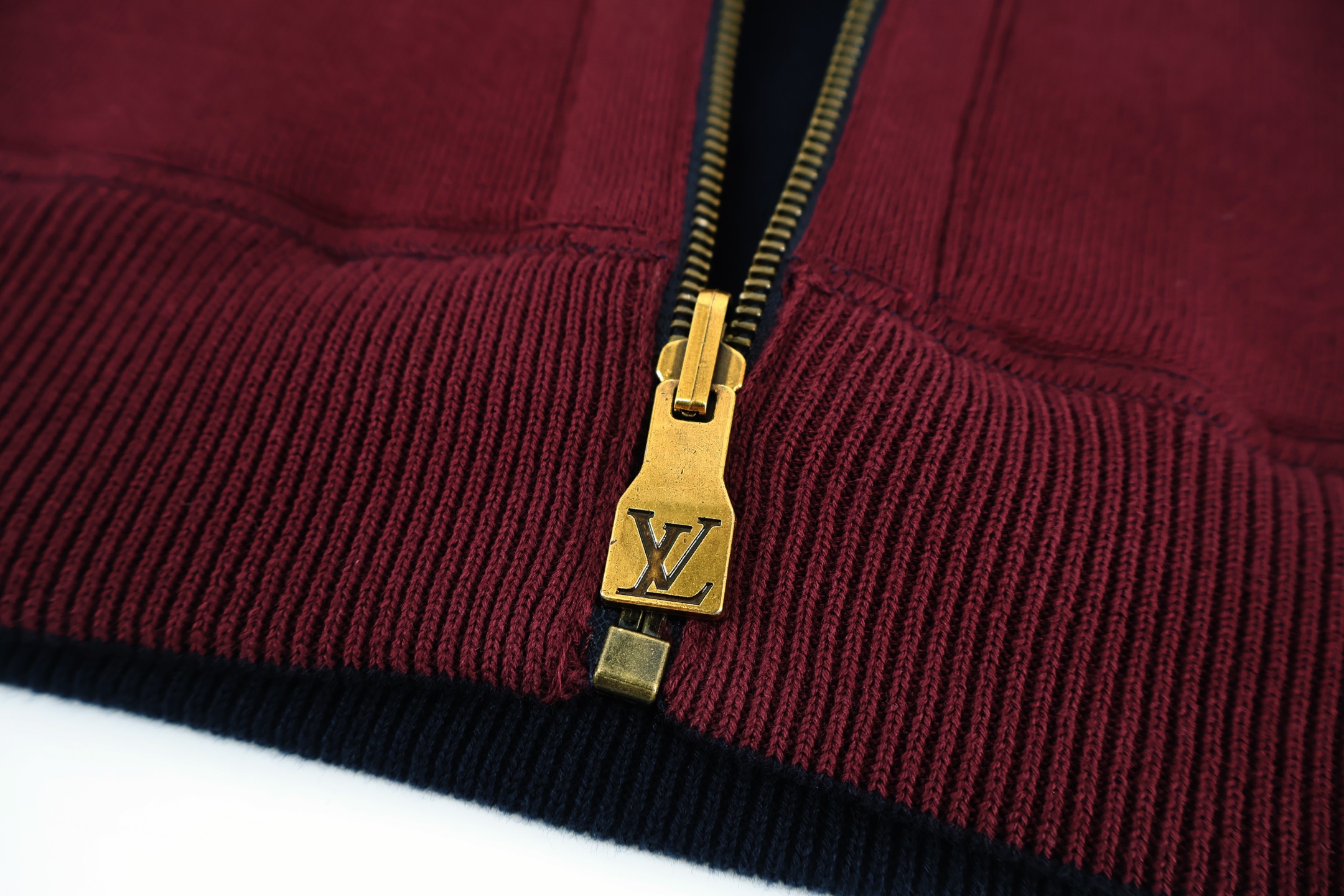 LOUIS VUITTON 路易威登 双面两穿拼色徽标拉链立领针织运动衫 外套 夹克 长袖 C0 
