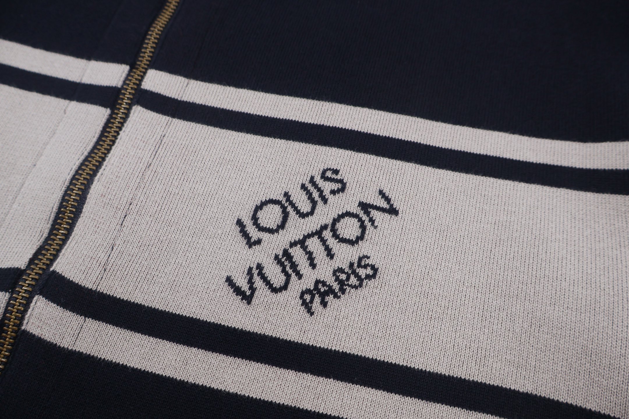 LOUIS VUITTON 路易威登 双面两穿拼色徽标拉链立领针织运动衫 外套 夹克 长袖 C0 