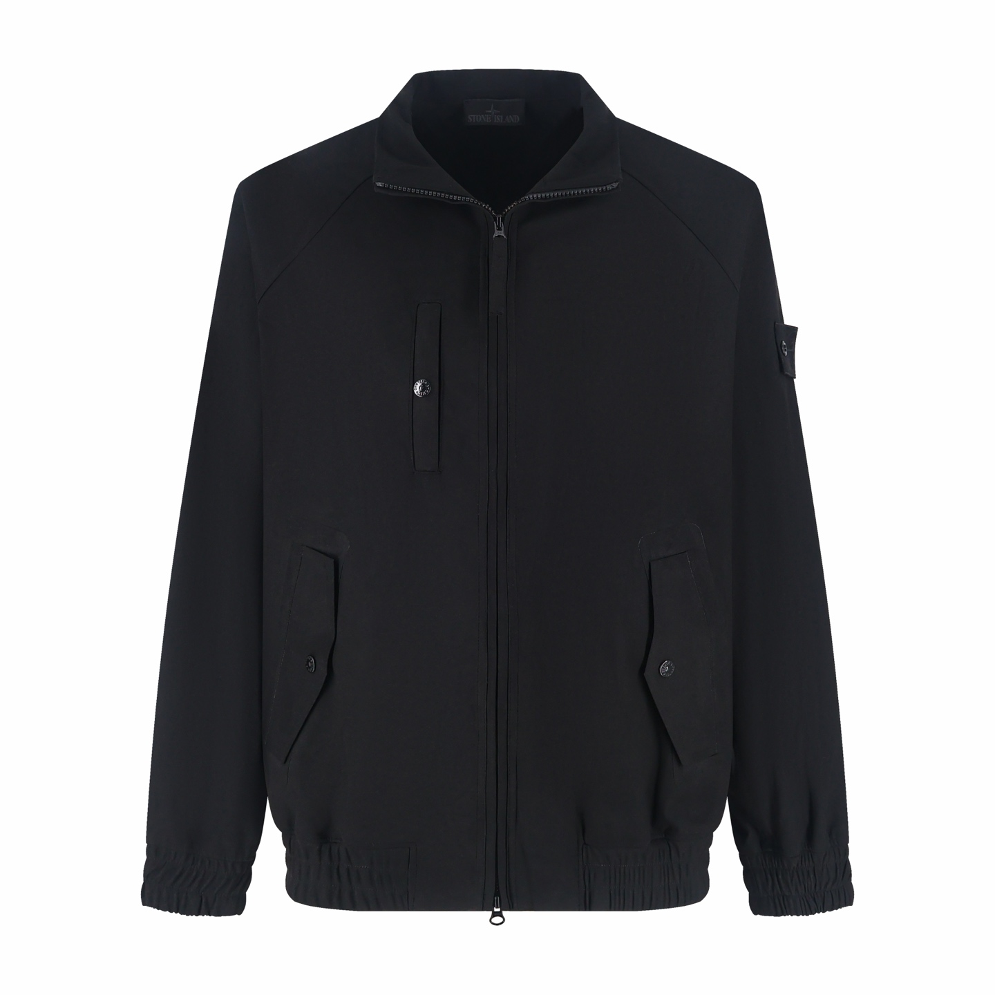 STONE ISLAND 石头岛 Ghost Pieces幽灵系列 Alcantara拉链皮衣外套 夹克 长袖 黑色 C5
