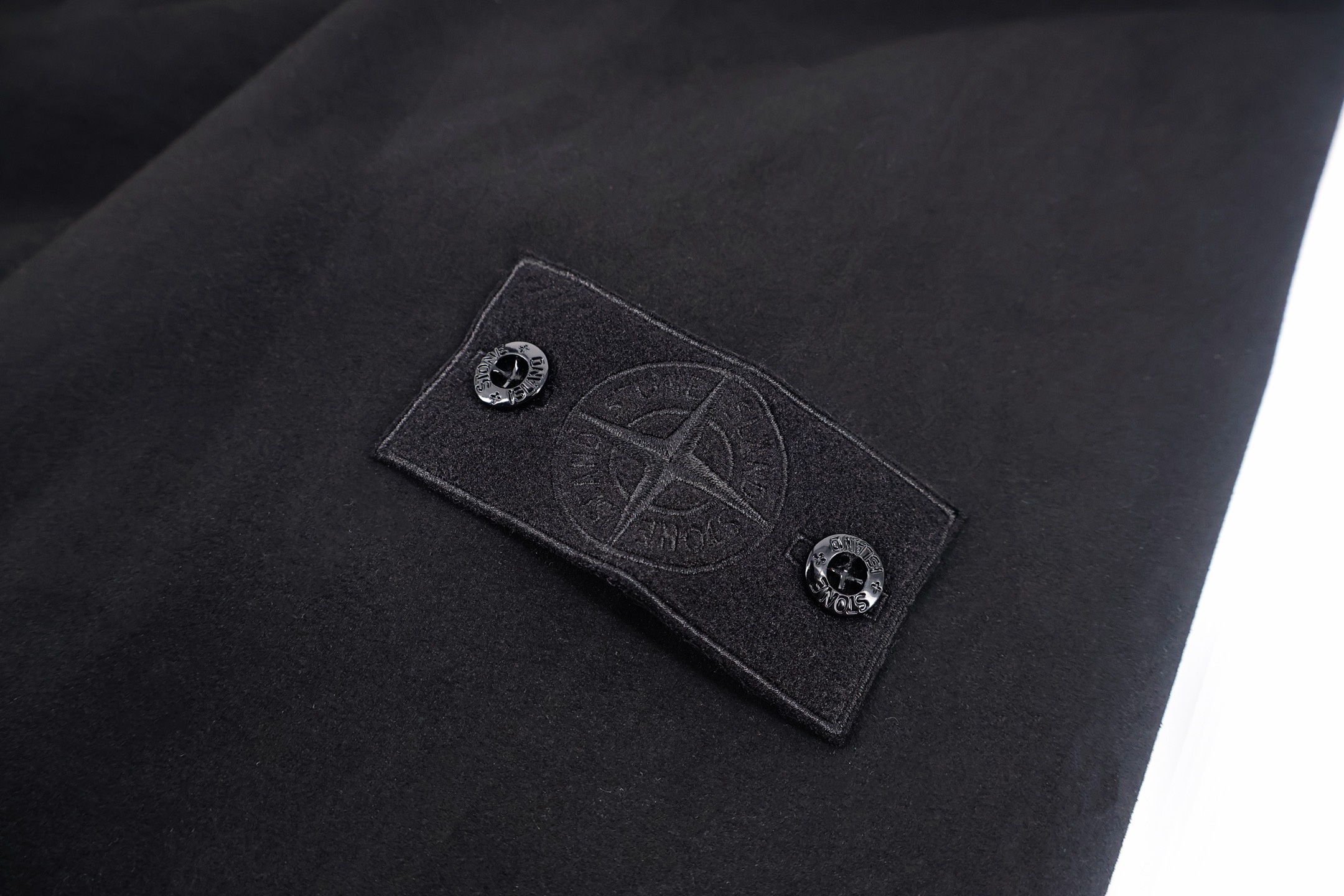 STONE ISLAND 石头岛 Ghost Pieces幽灵系列 Alcantara拉链皮衣外套 夹克 长袖 黑色 C5