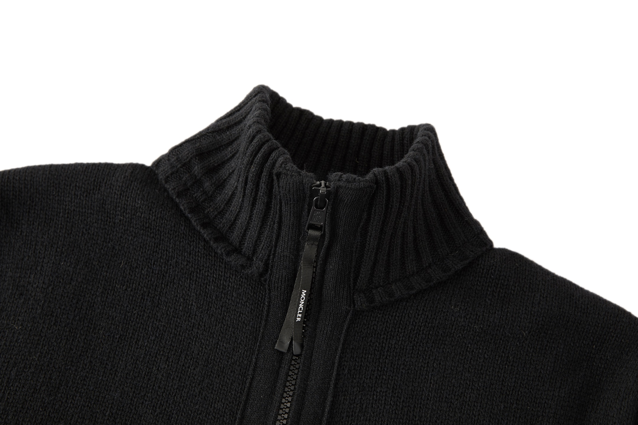 [Moncler 蒙口 徽标拉链立领针织开衫 毛衣 针织衫 秋冬 外套 灰色 黑色 B5