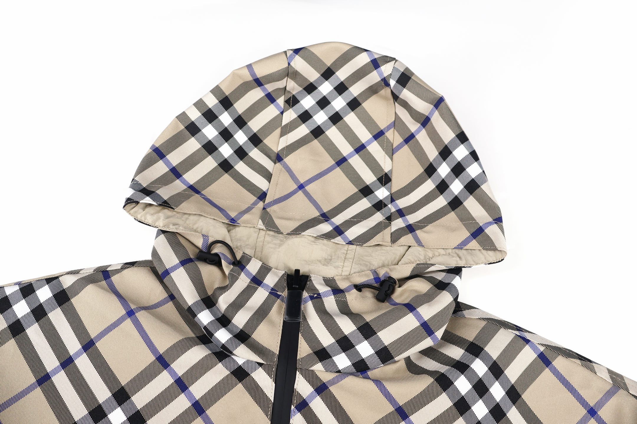 Burberry 巴宝莉 双面两穿战马绣花格纹拉链连帽外套 夹克 长袖 C0