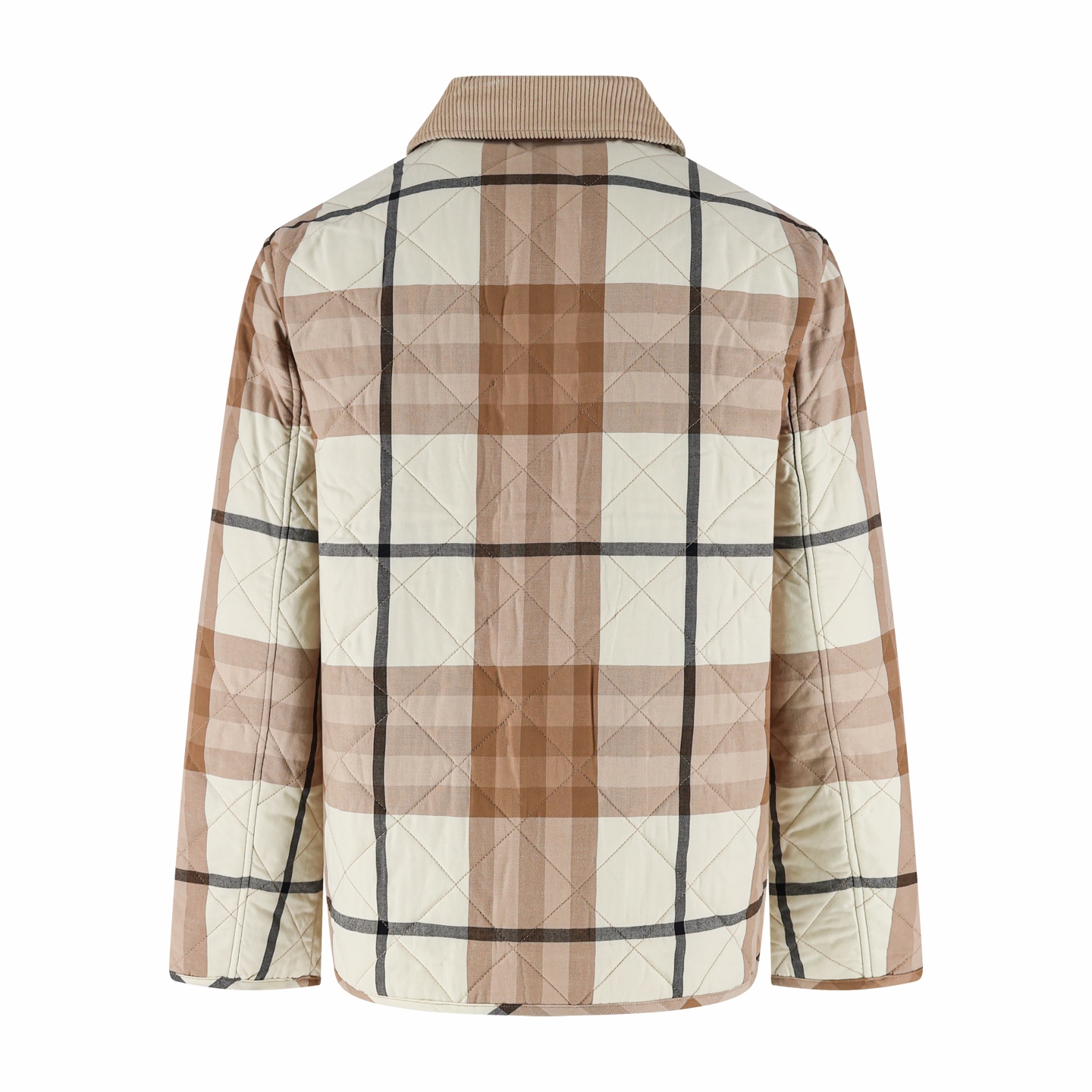 Burberry 巴宝莉 格纹翻领棉服 外套 夹克 长袖 保暖 桦木色 C0