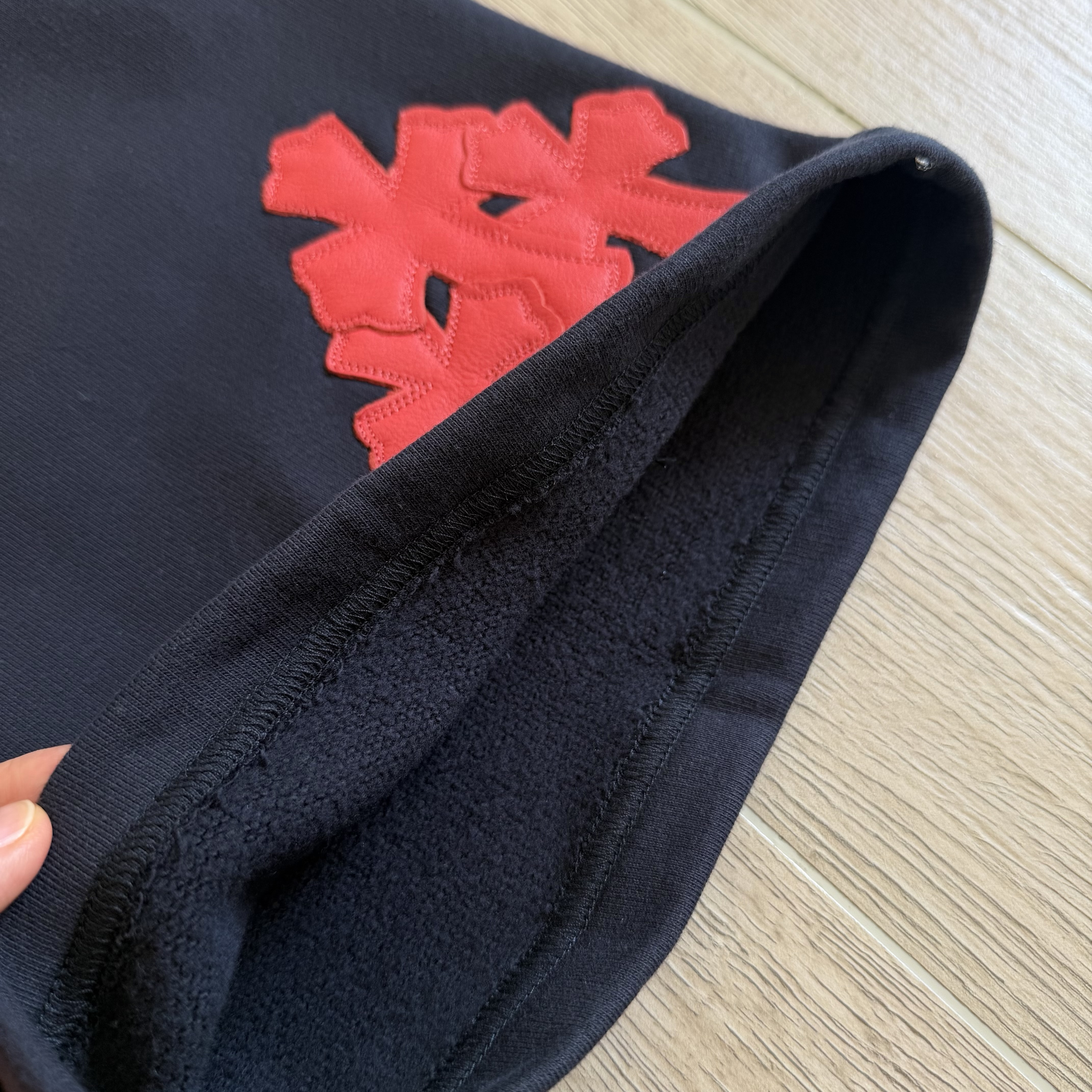 925 Chrome Hearts CH 克罗心 十字架拼皮松紧腰短裤 裤子 运动裤 休闲裤 夏季 藏青色