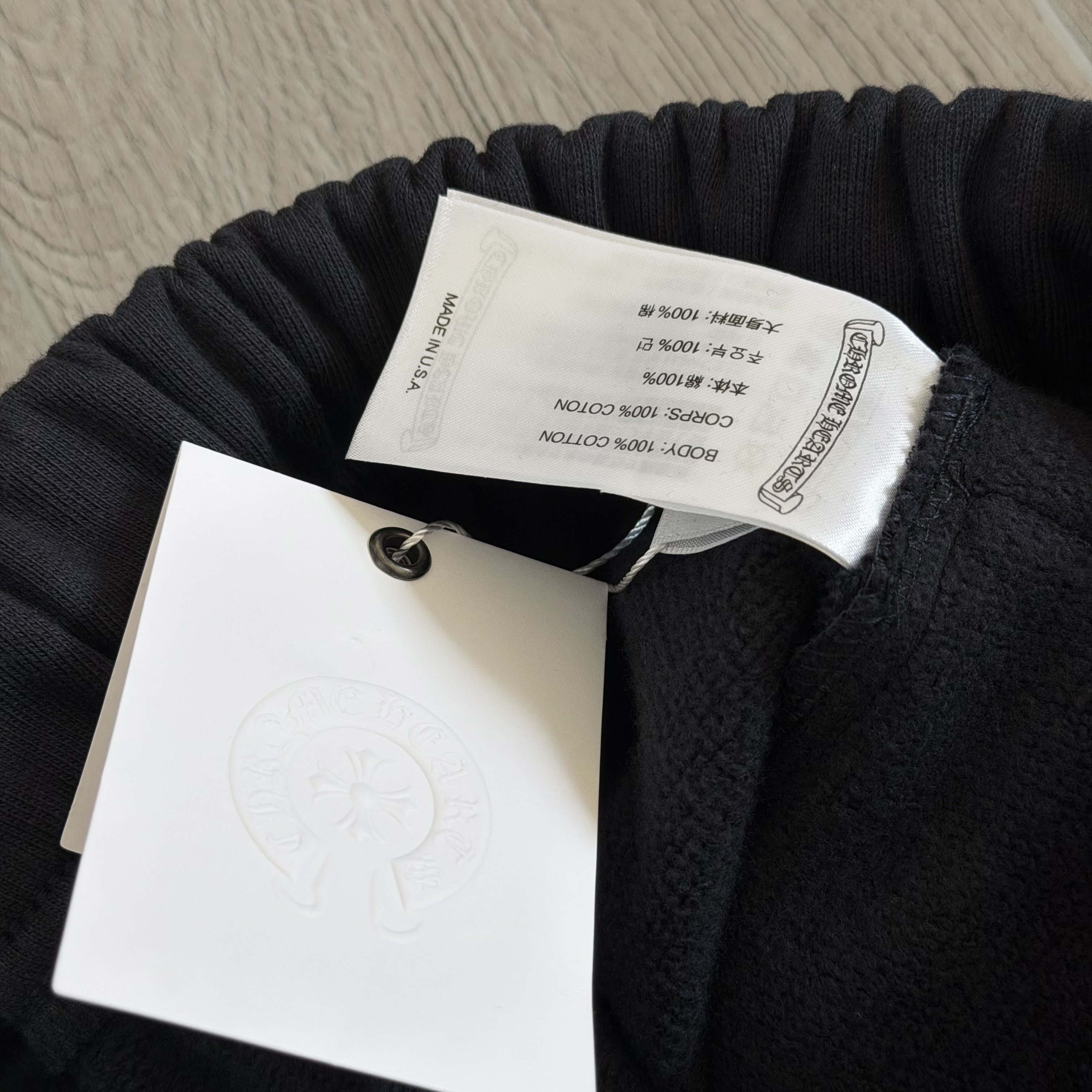 925 Chrome Hearts CH 克罗心 十字架拼皮松紧腰短裤 裤子 运动裤 休闲裤 夏季 藏青色