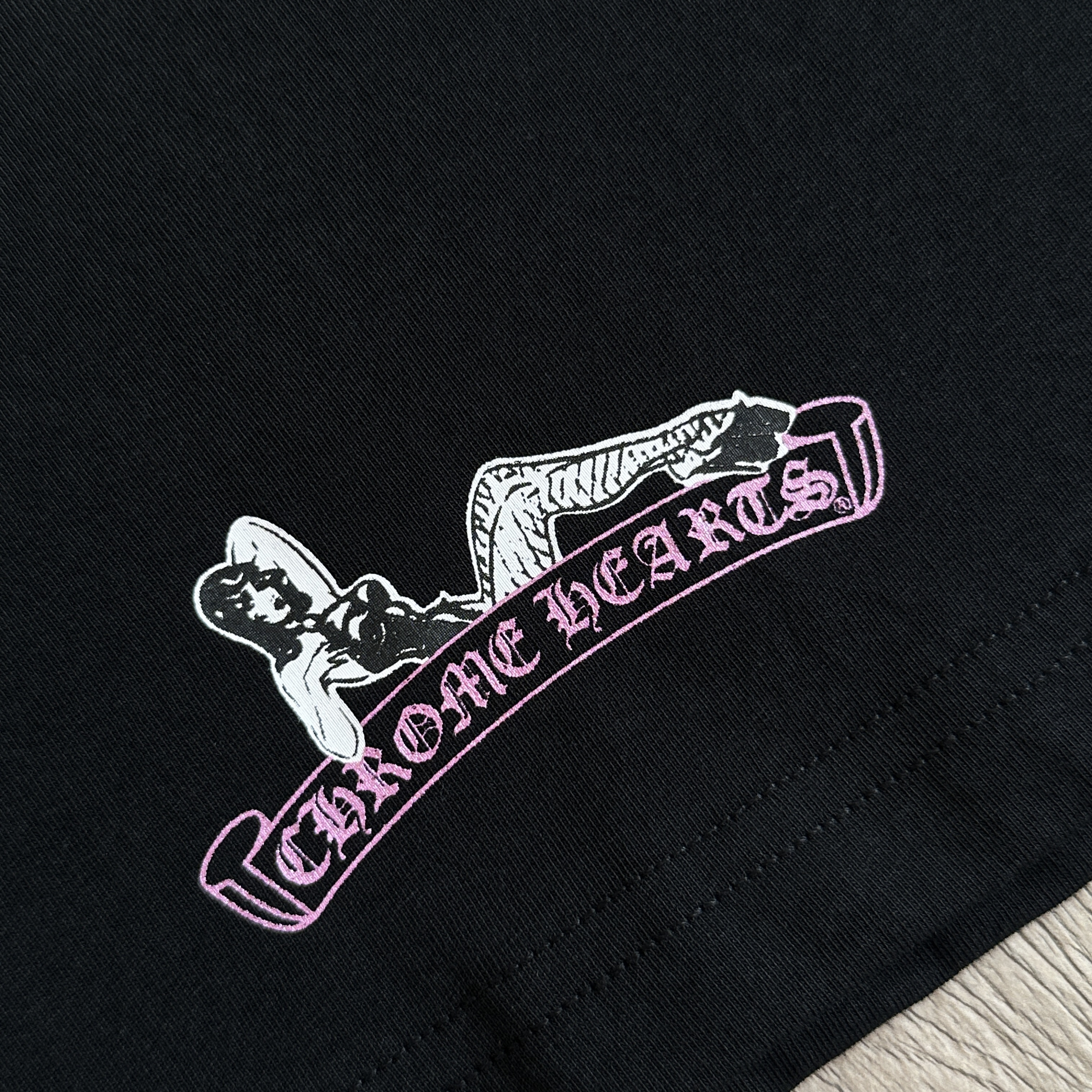 Chrome Hearts Deadly Doll 克罗心联名舞女圆领T恤 卫衣 长袖 花臂 黑色 