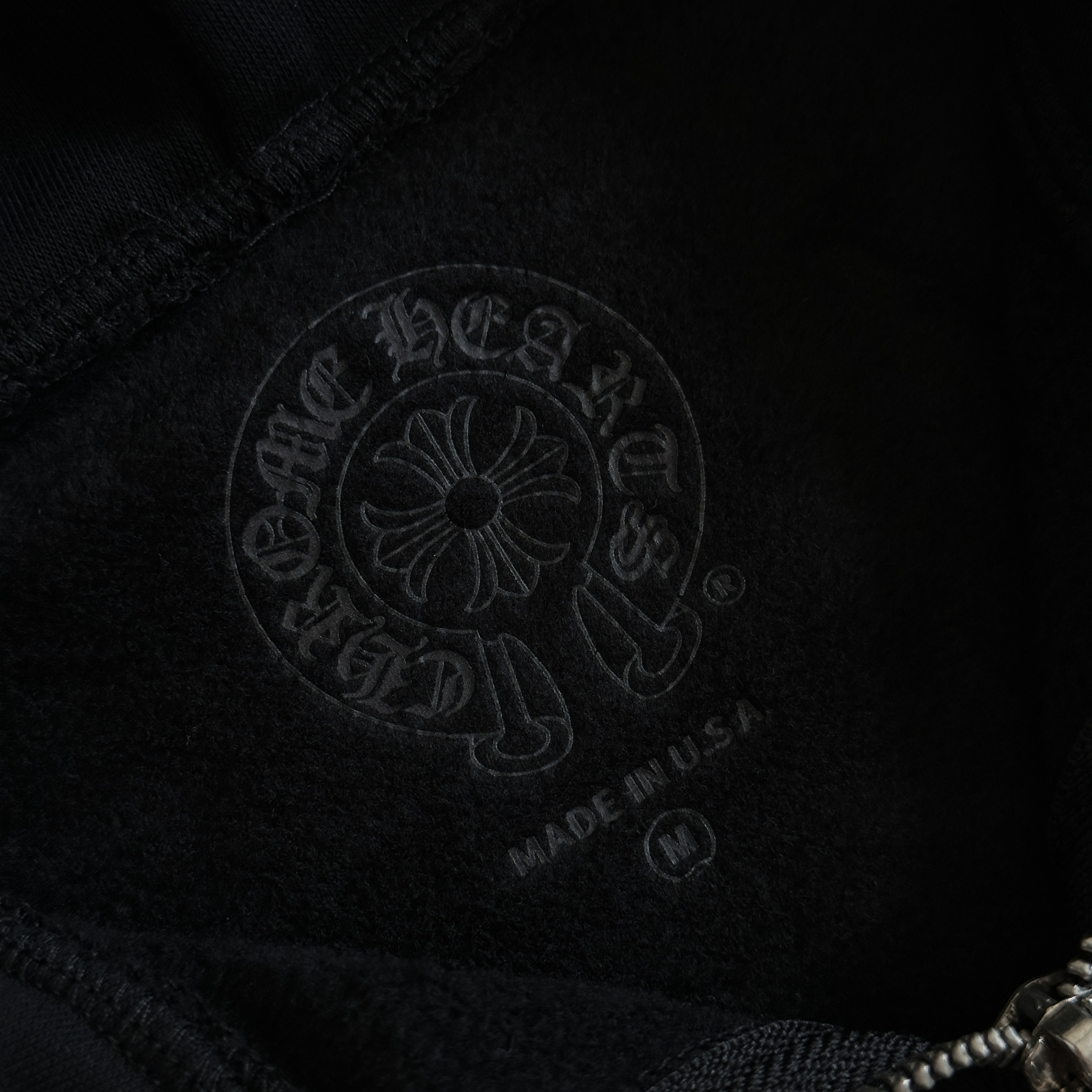 Chrome Hearts Deadly Doll 克罗心联名舞女抓绒拉链连帽卫衣 连帽衫 花臂 长袖 外套 黑色