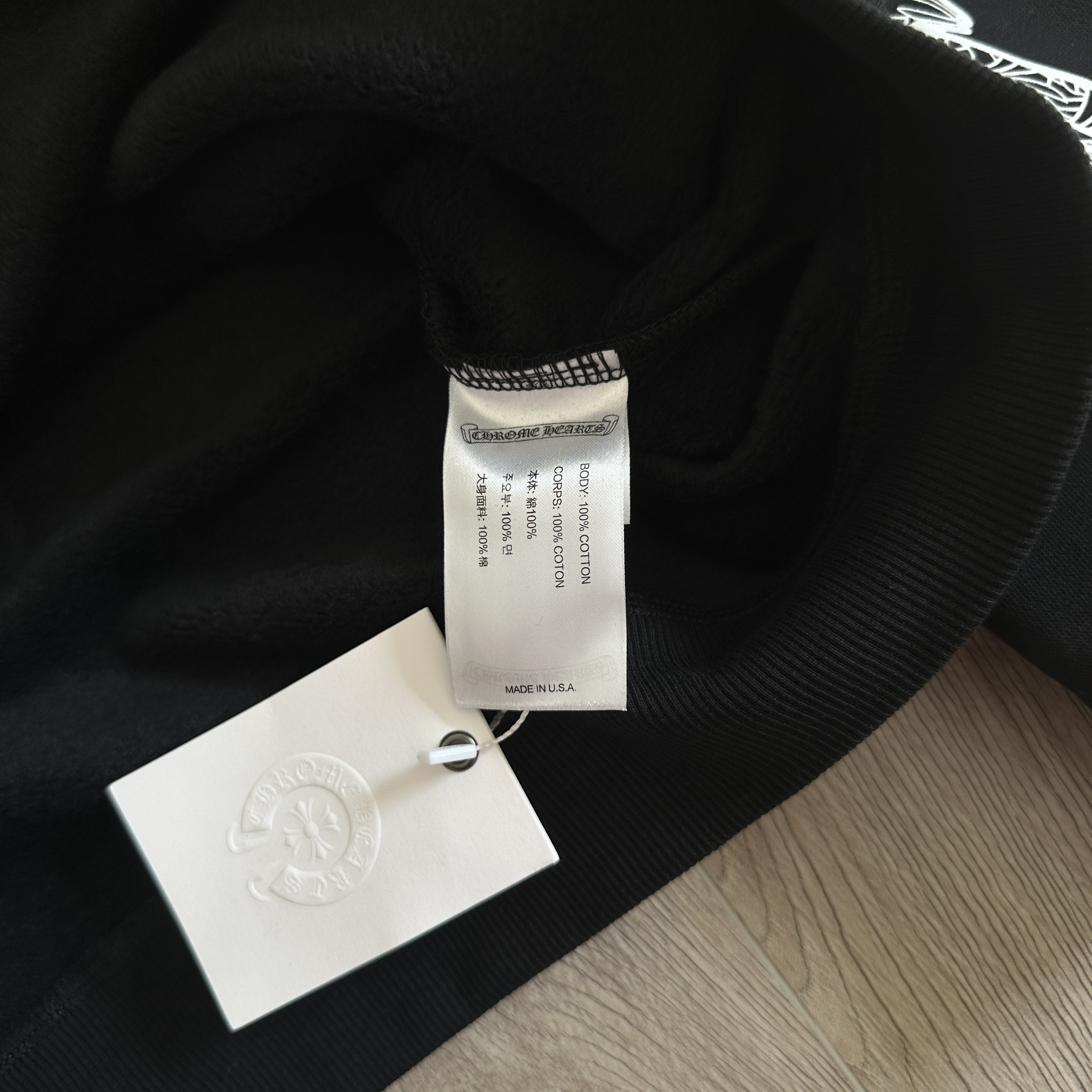 Chrome Hearts Deadly Doll 克罗心联名舞女抓绒拉链连帽卫衣 连帽衫 花臂 长袖 外套 黑色