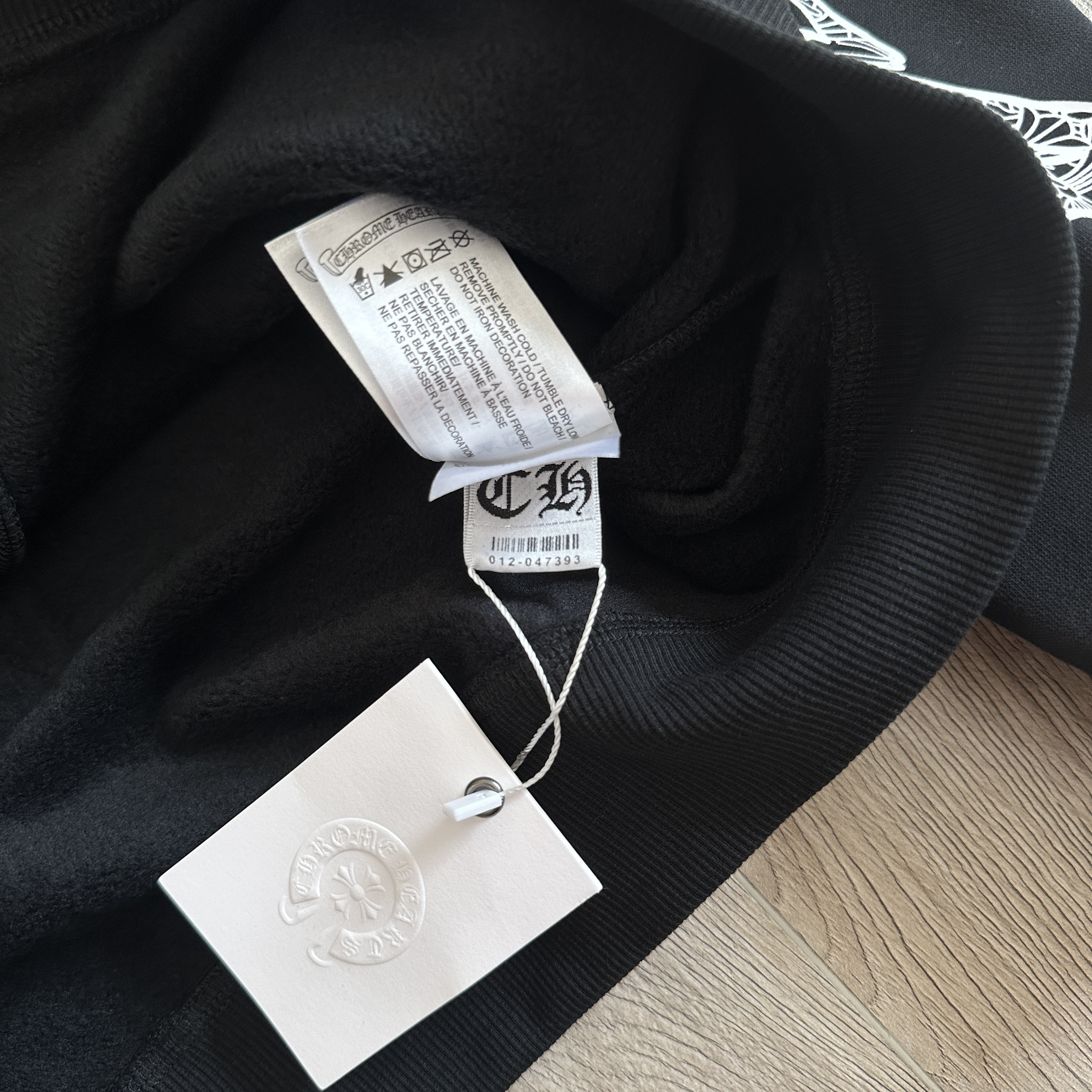 Chrome Hearts Deadly Doll 克罗心联名舞女抓绒拉链连帽卫衣 连帽衫 花臂 长袖 外套 黑色