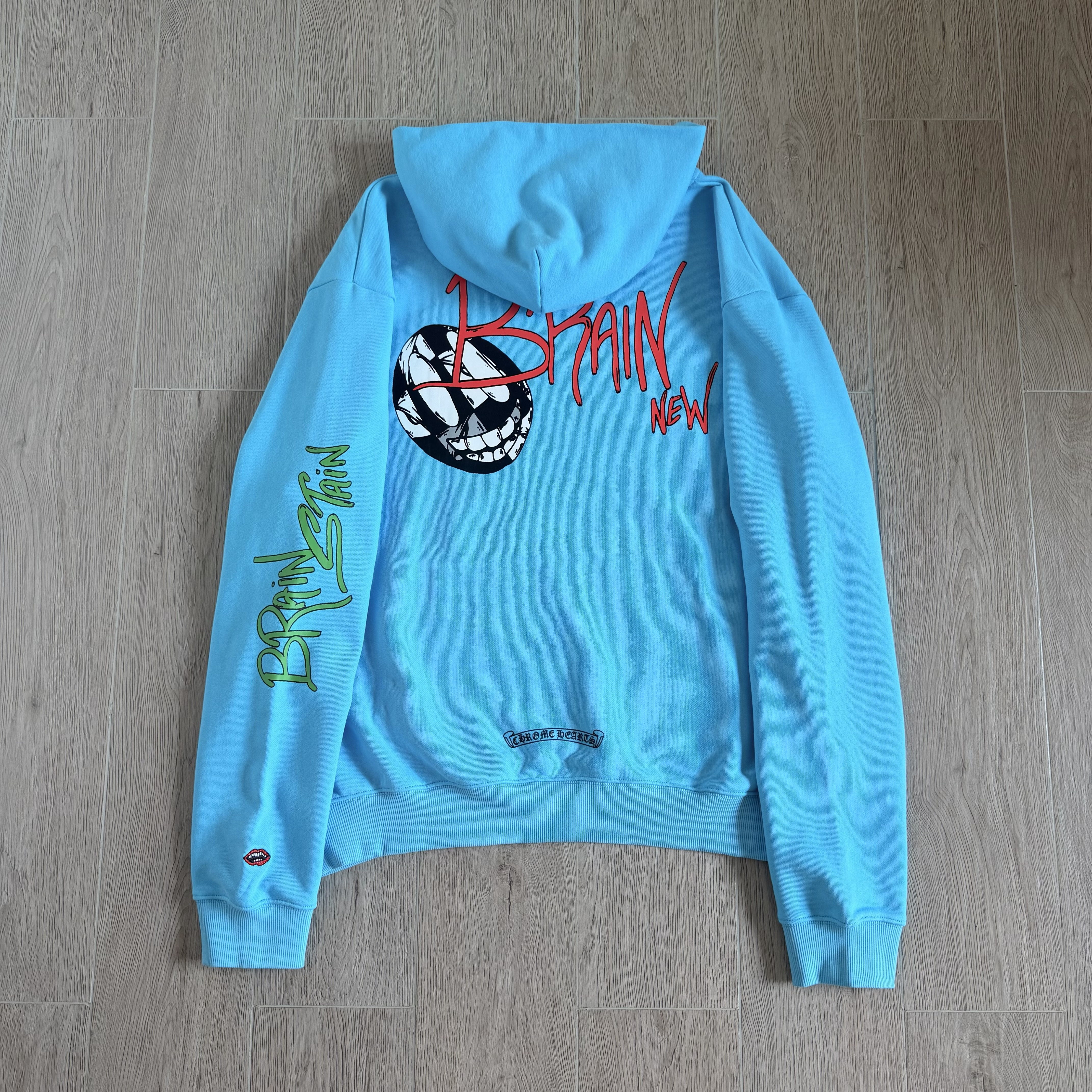Chrome Hearts 克罗心 matty boy 涂鸦系列连帽卫衣 连帽衫 外套 长袖 蓝色