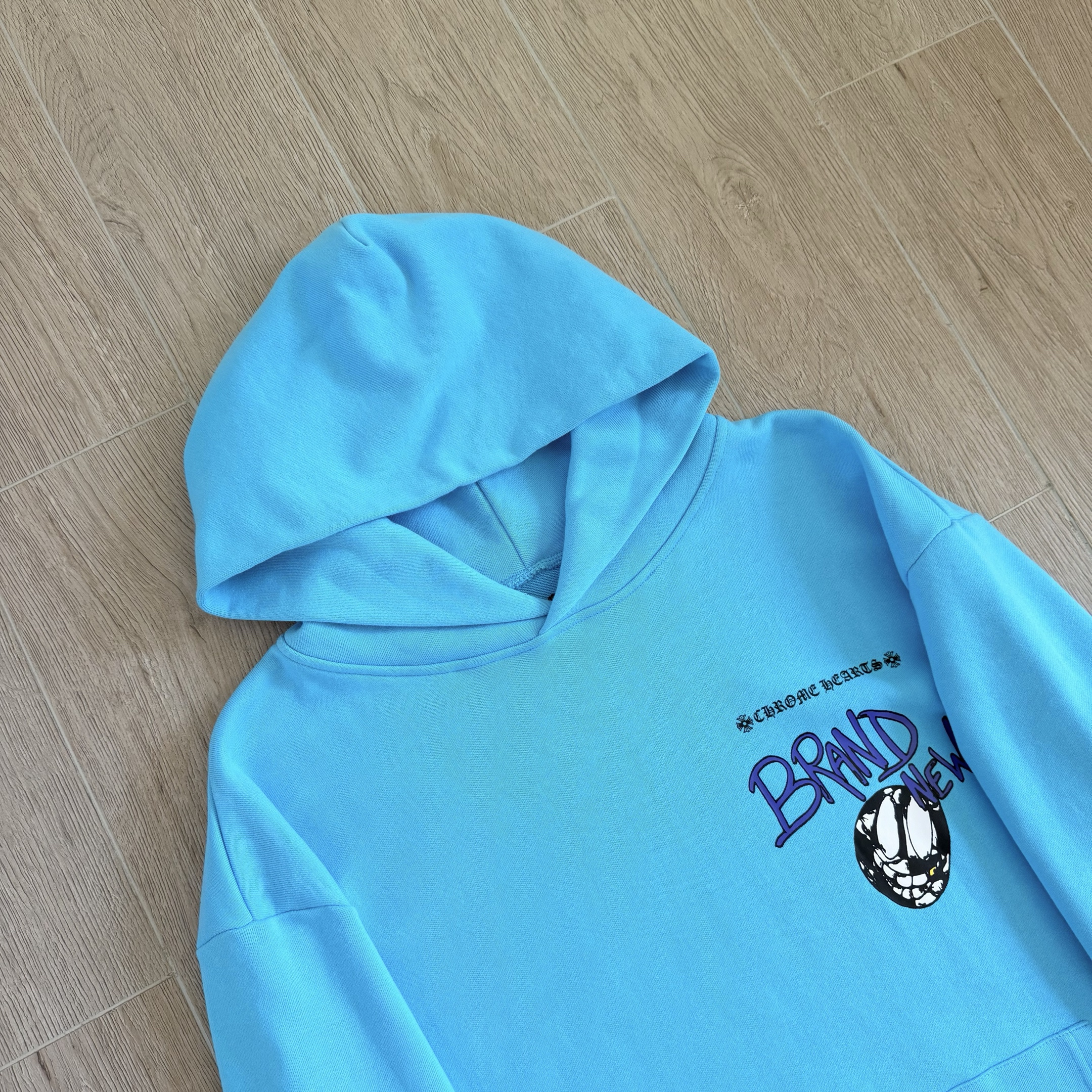 Chrome Hearts 克罗心 matty boy 涂鸦系列连帽卫衣 连帽衫 外套 长袖 蓝色