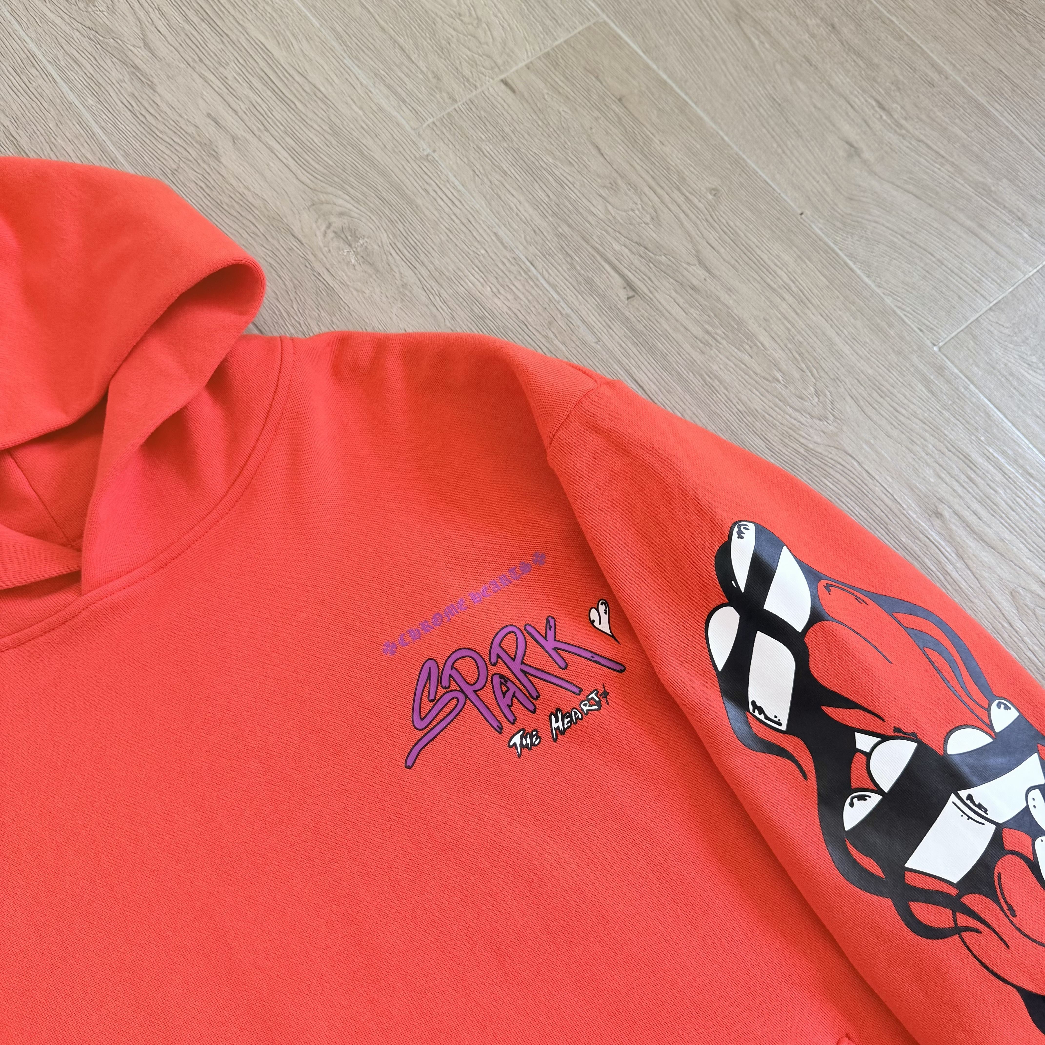 Chrome Hearts 克罗心 matty boy 涂鸦系列连帽卫衣 连帽衫 外套 长袖 橙红色