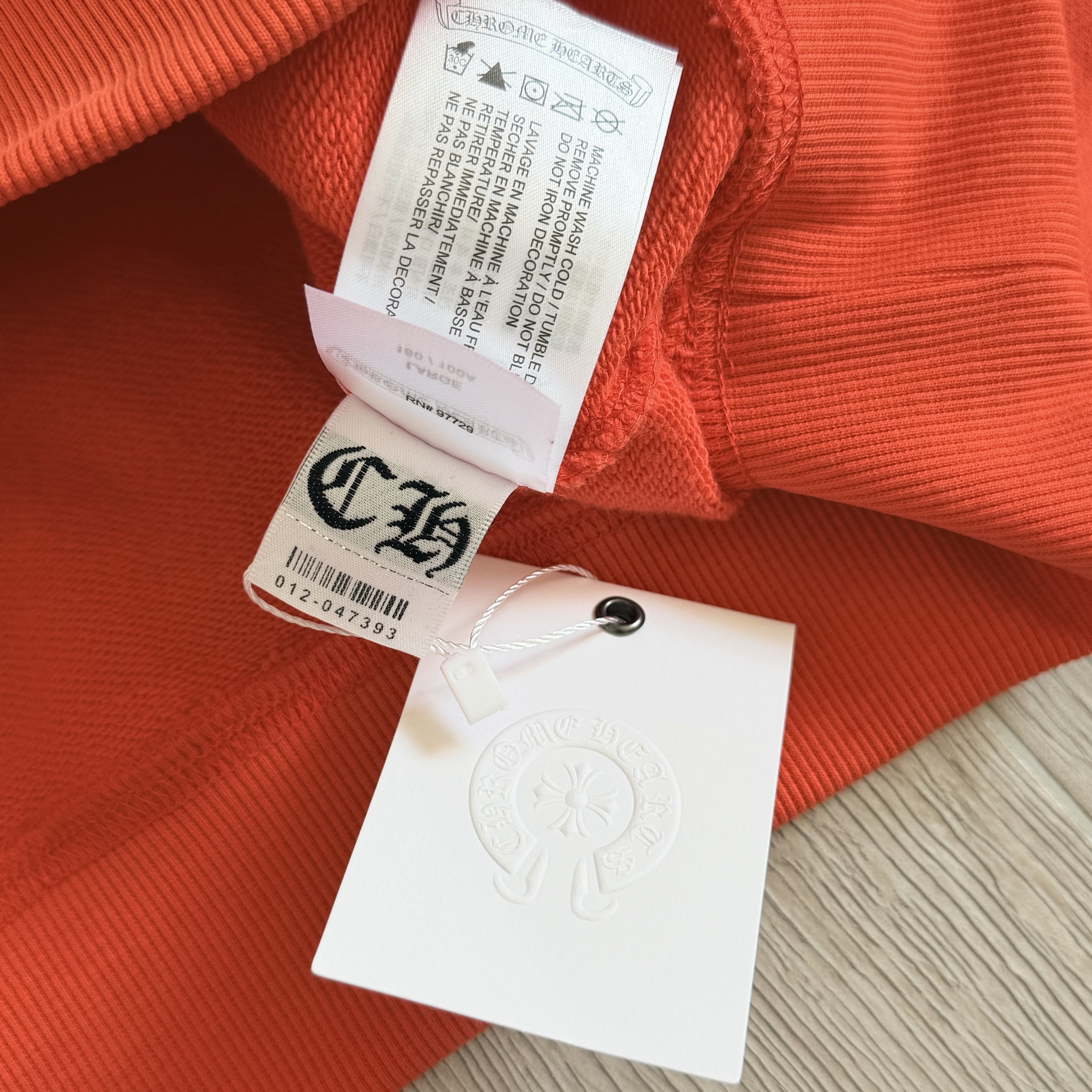 Chrome Hearts 克罗心 matty boy 涂鸦系列连帽卫衣 连帽衫 外套 长袖 橙红色