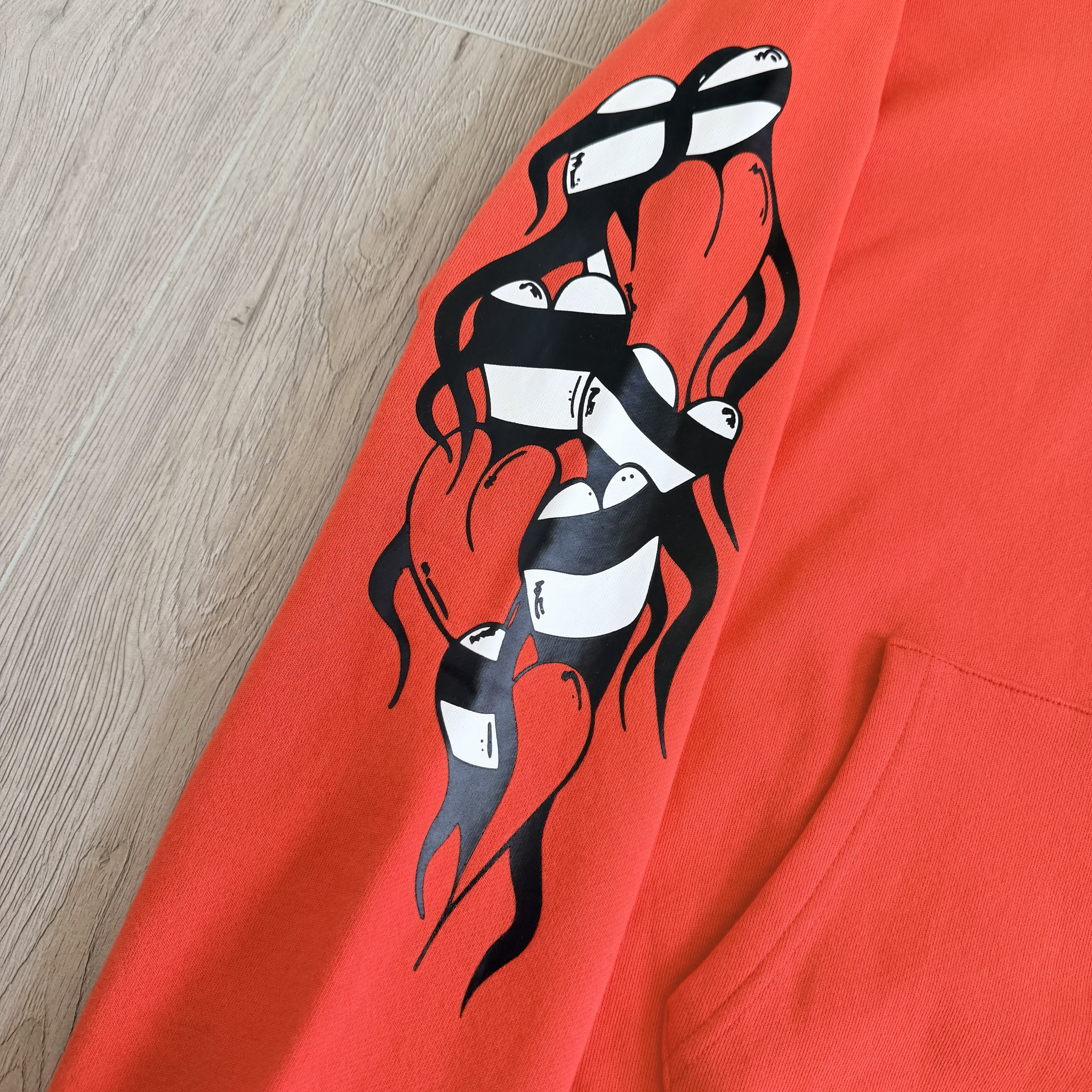Chrome Hearts 克罗心 matty boy 涂鸦系列连帽卫衣 连帽衫 外套 长袖 橙红色