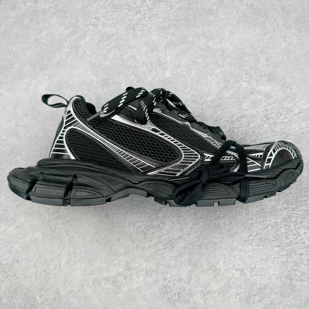 Balenciaga 巴黎世家 3XL 网布 系带 做旧 黑银 低筒 老爹鞋 运动 复古板鞋 休闲鞋 男鞋 女鞋 黑银 734734W3XL11090