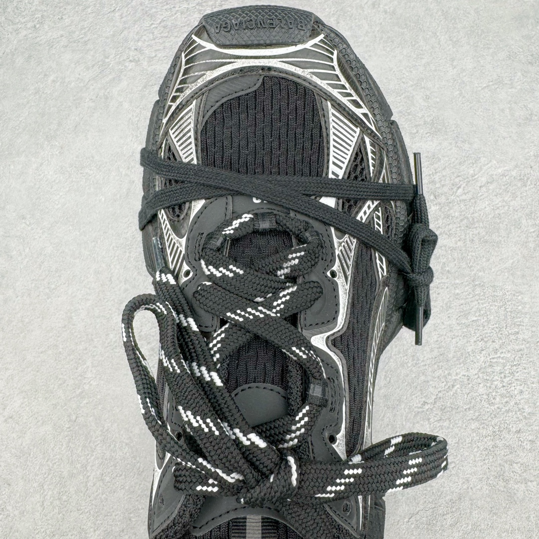 Balenciaga 巴黎世家 3XL 网布 系带 做旧 黑银 低筒 老爹鞋 运动 复古板鞋 休闲鞋 男鞋 女鞋 黑银 734734W3XL11090