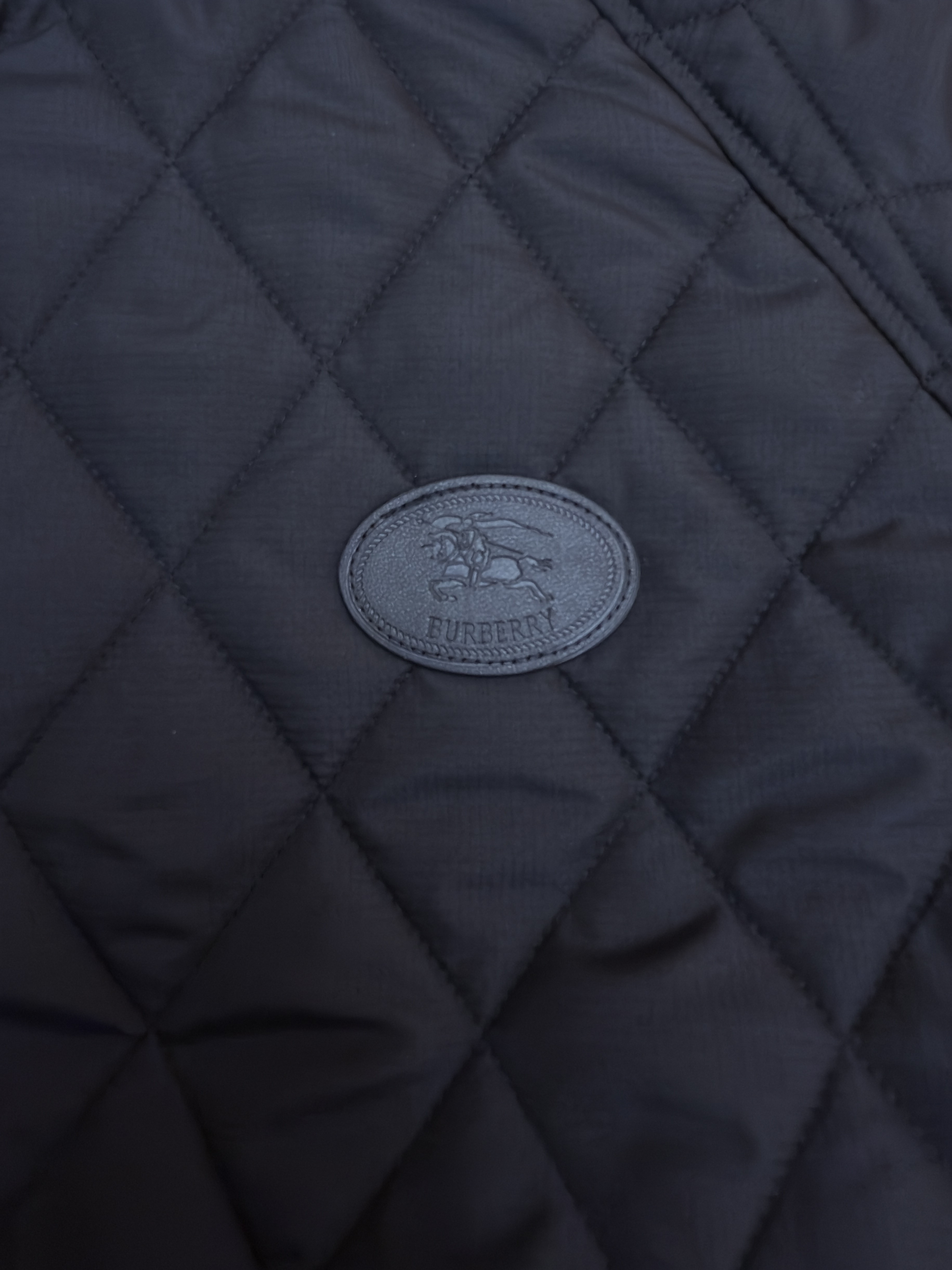 Burberry 巴宝莉 格纹绗缝夹克式棉服 外套 长袖 秋冬 保暖 黑色 藏蓝色 C0