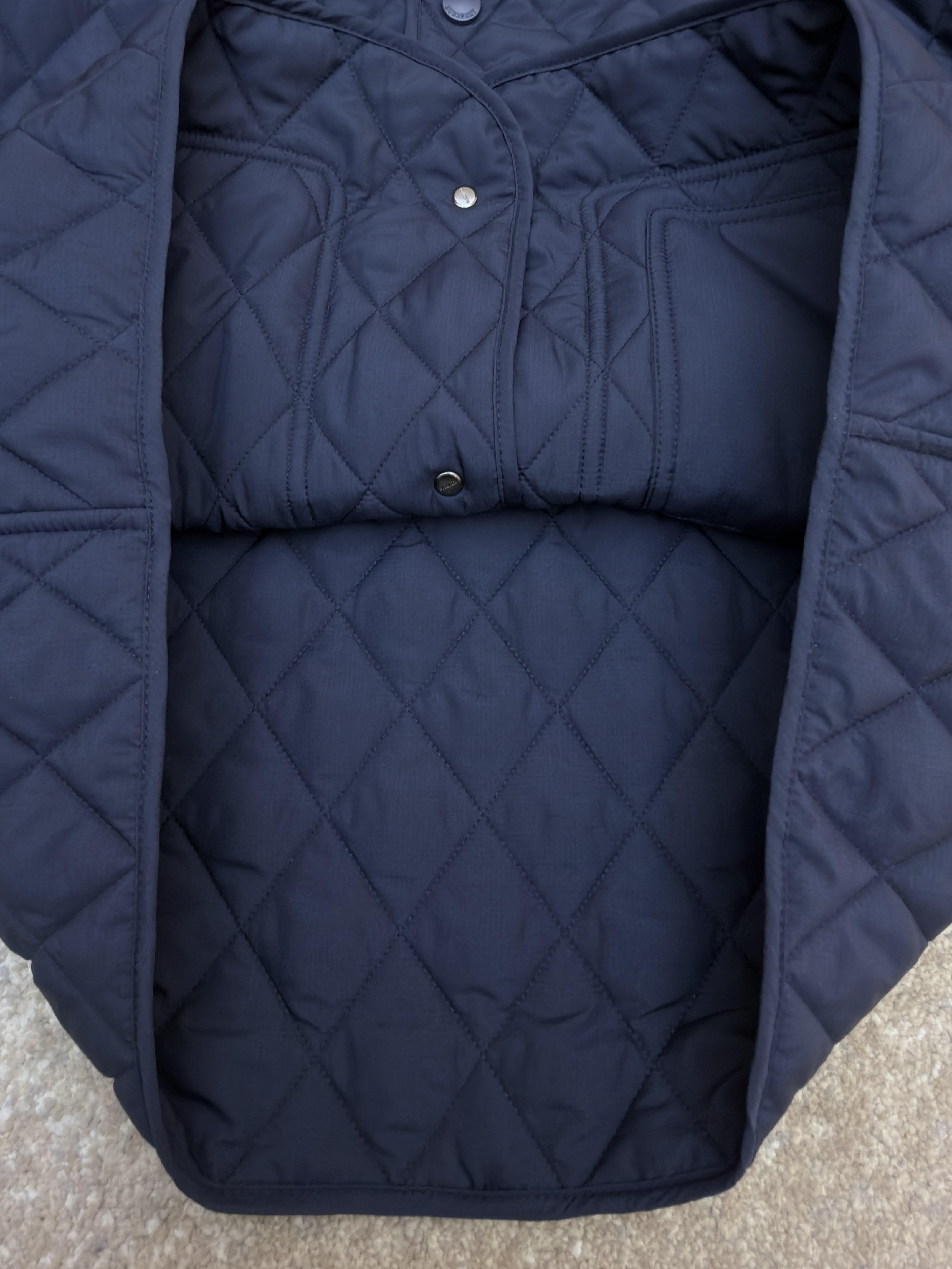 Burberry 巴宝莉 格纹绗缝夹克式棉服 外套 长袖 秋冬 保暖 黑色 藏蓝色 C0