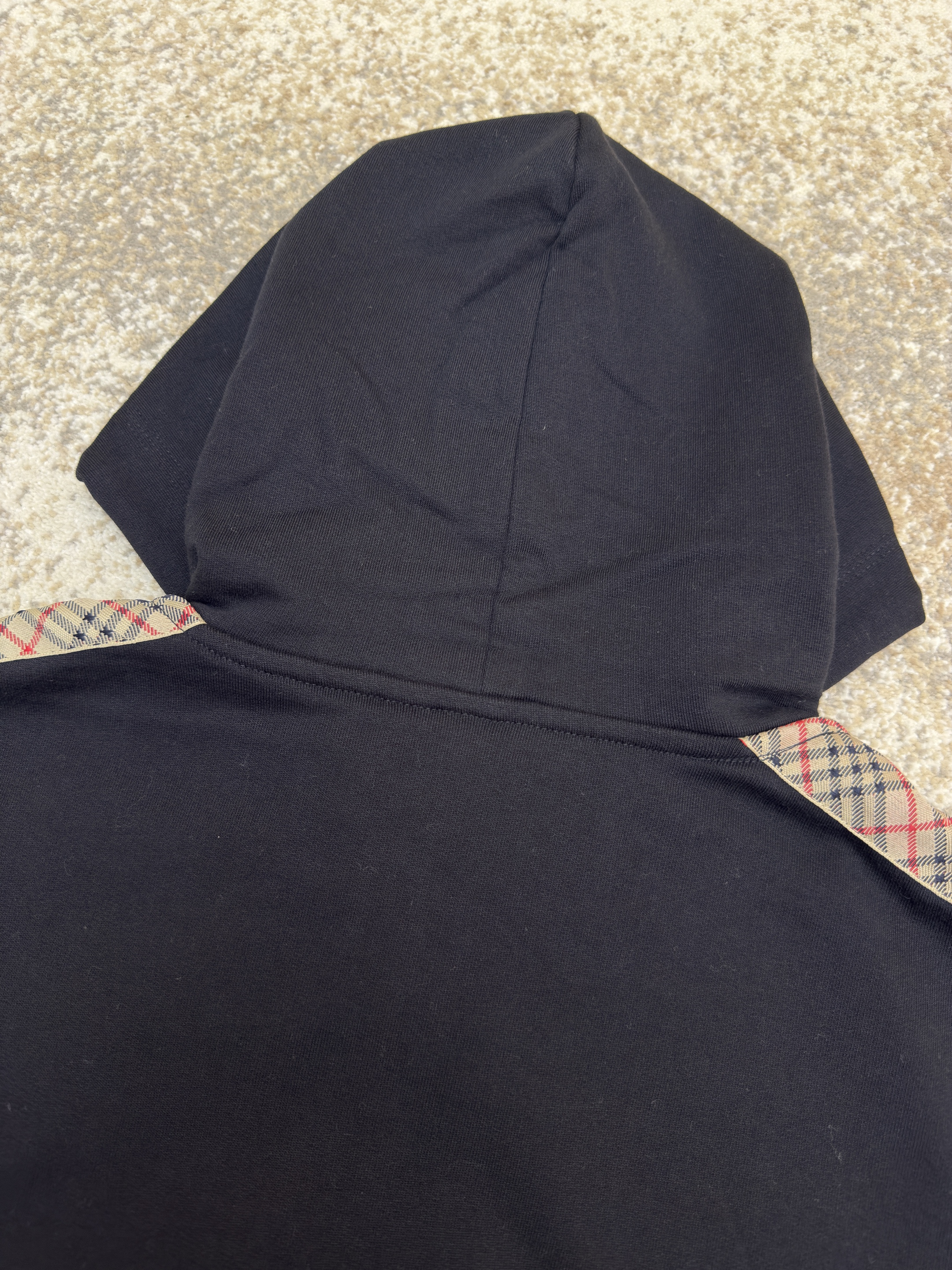Burberry 巴宝莉 织带饰边拉链连帽卫衣 连帽衫 外套 长袖 秋冬 灰色 黑色 B0