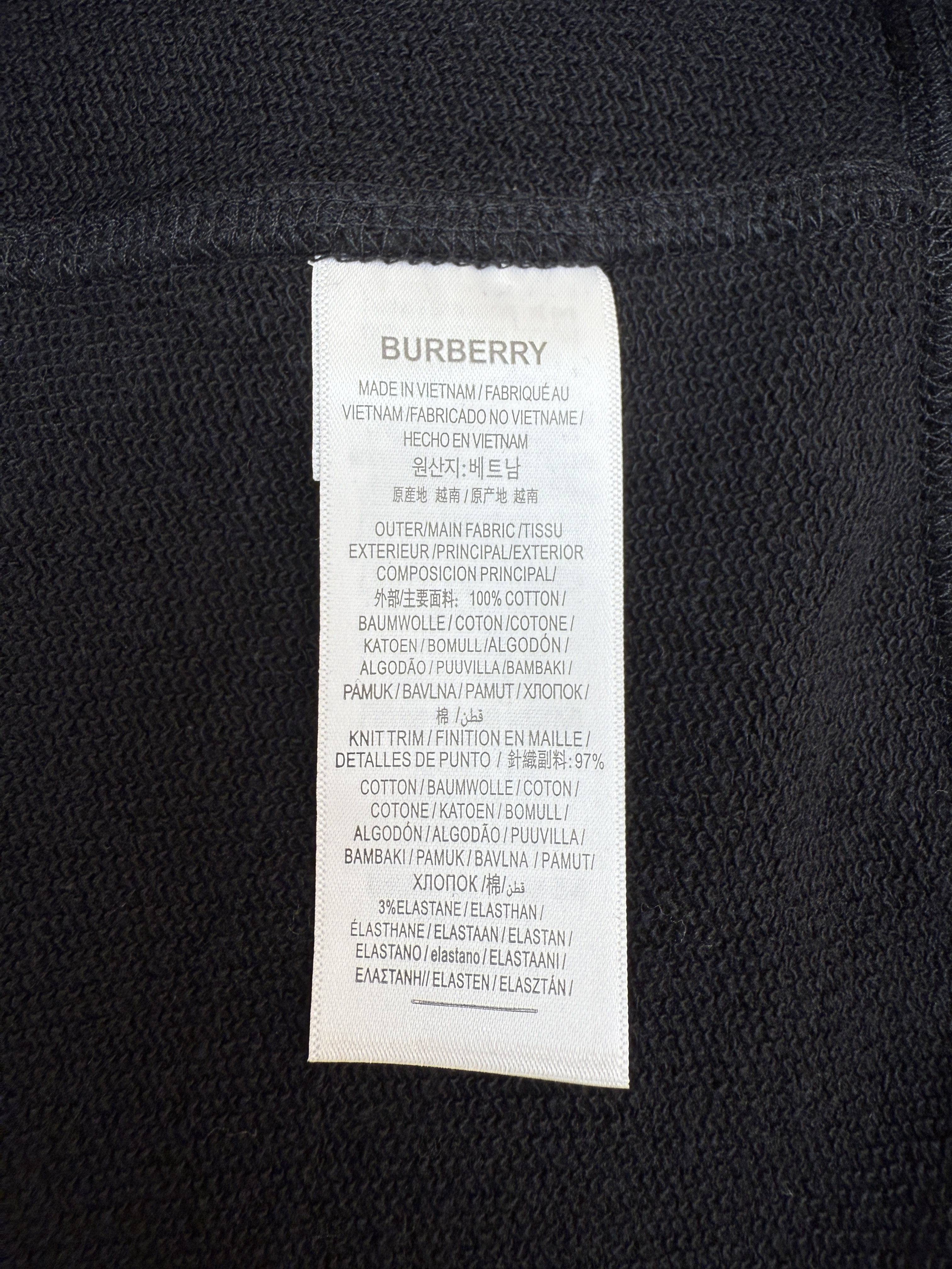 Burberry 巴宝莉 织带饰边拉链连帽卫衣 连帽衫 外套 长袖 秋冬 灰色 黑色 B0