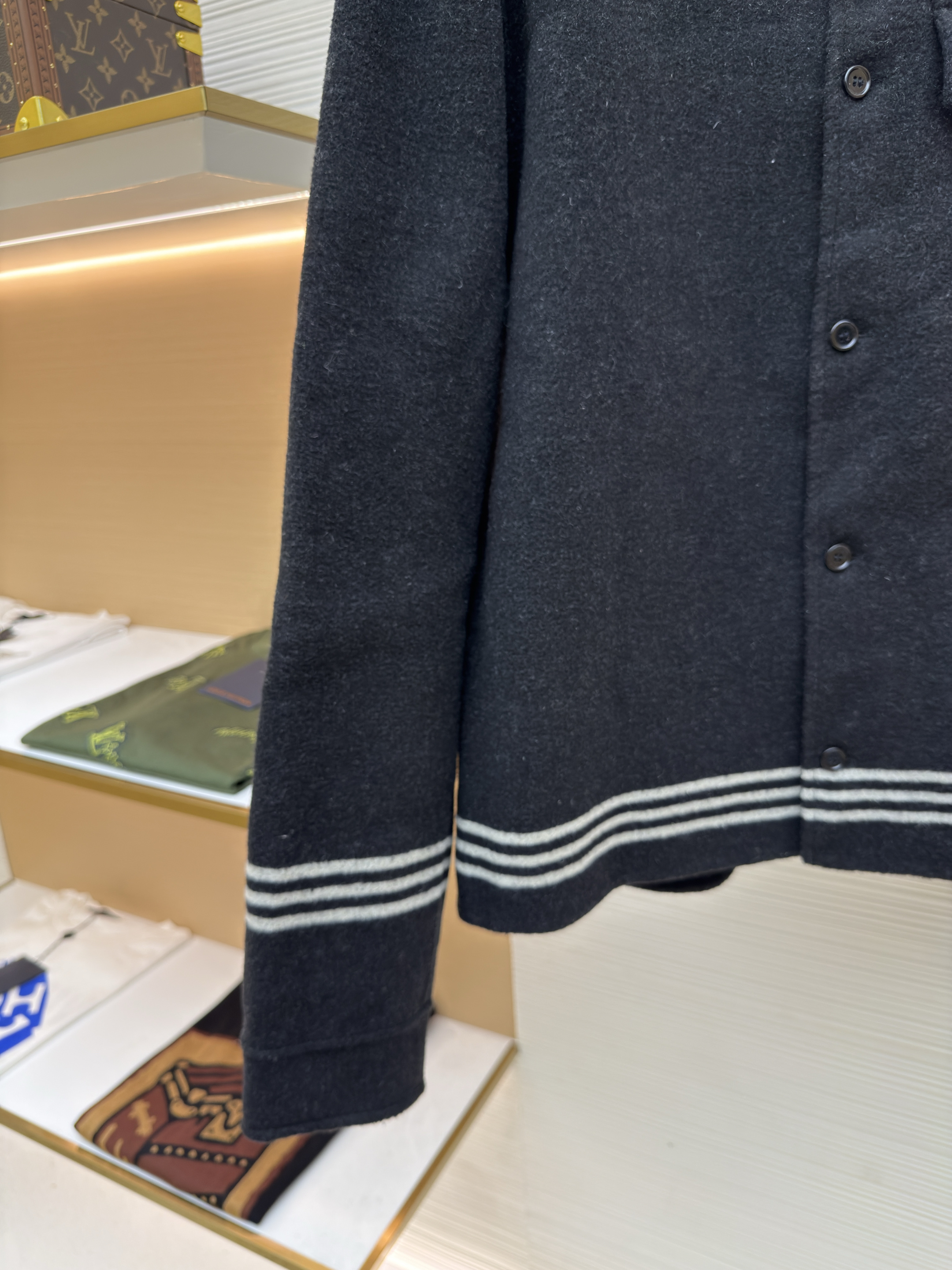 Burberry 巴宝莉 战马色织双面呢外套 夹克 长袖 秋冬 深灰色 D0