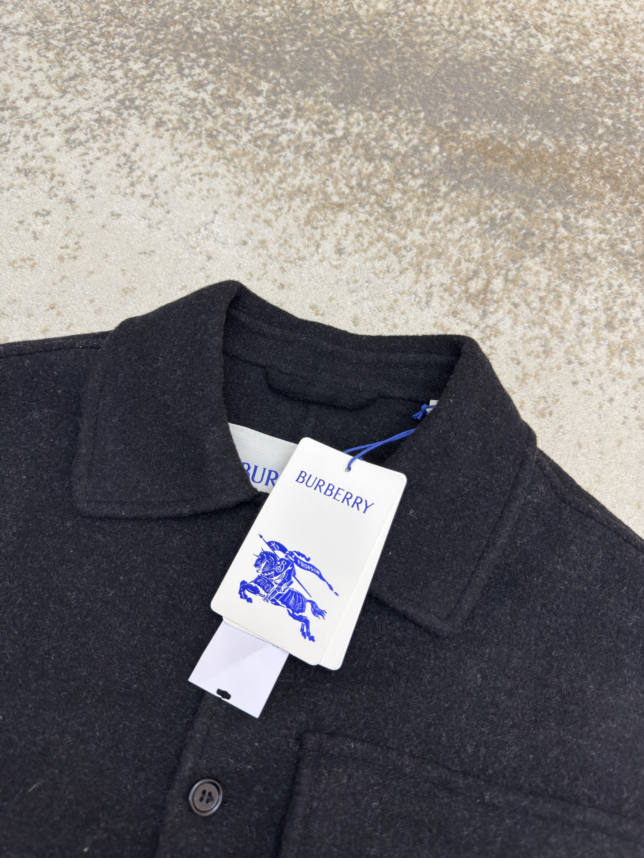Burberry 巴宝莉 战马色织双面呢外套 夹克 长袖 秋冬 深灰色 D0