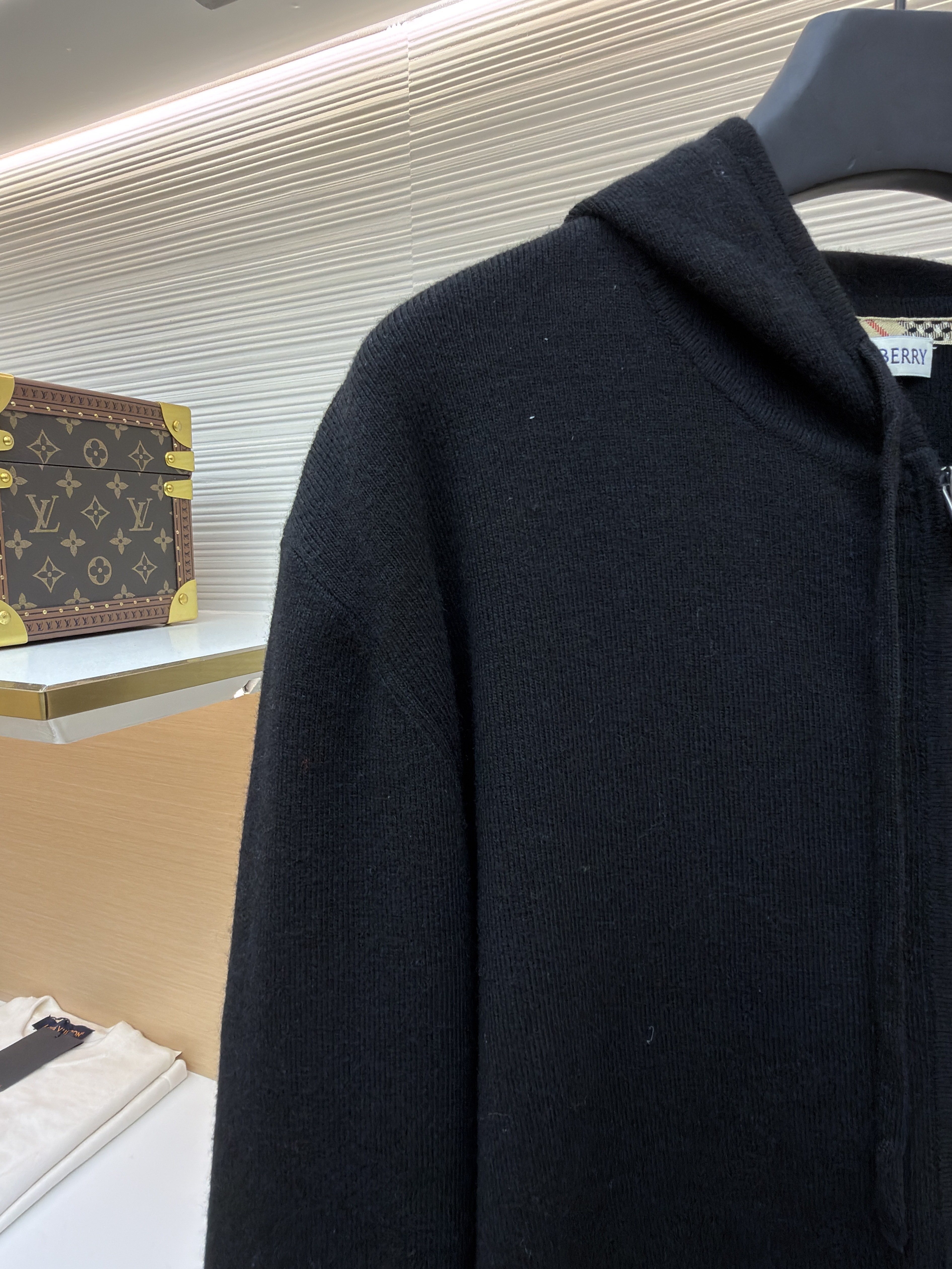 Burberry 巴宝莉 刺绣针织拉链连帽开衫 外套 针织衫 长袖 秋冬 灰色 藏蓝色 黑色 C0