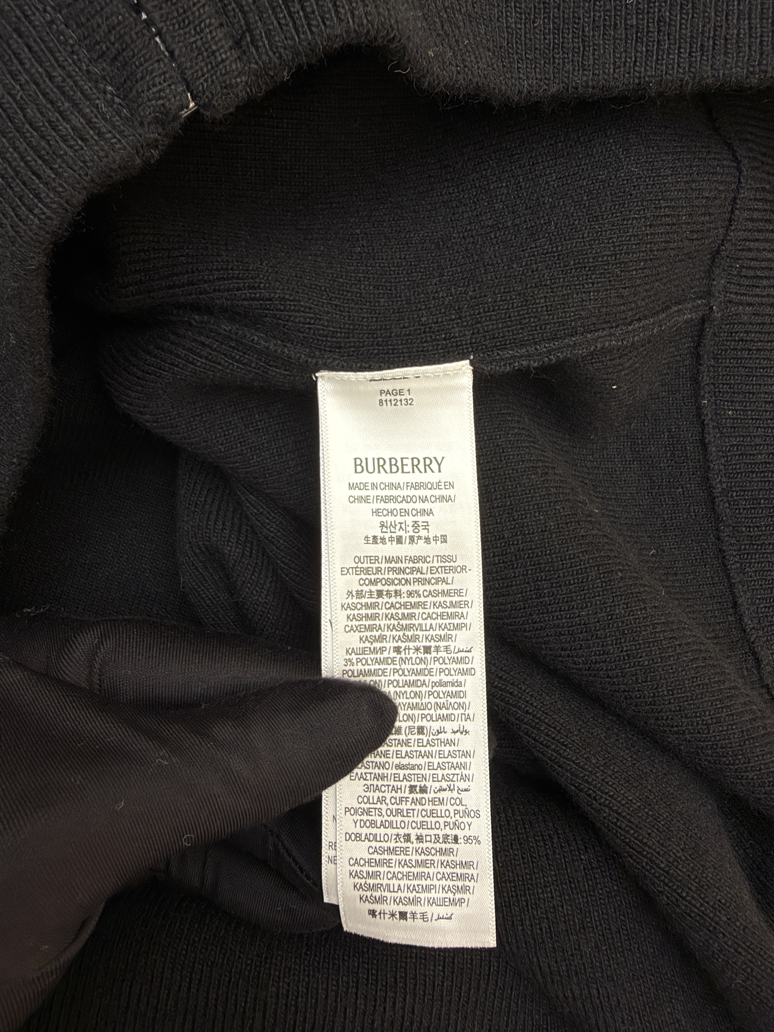 Burberry 巴宝莉 刺绣针织拉链连帽开衫 外套 针织衫 长袖 秋冬 灰色 藏蓝色 黑色 C0