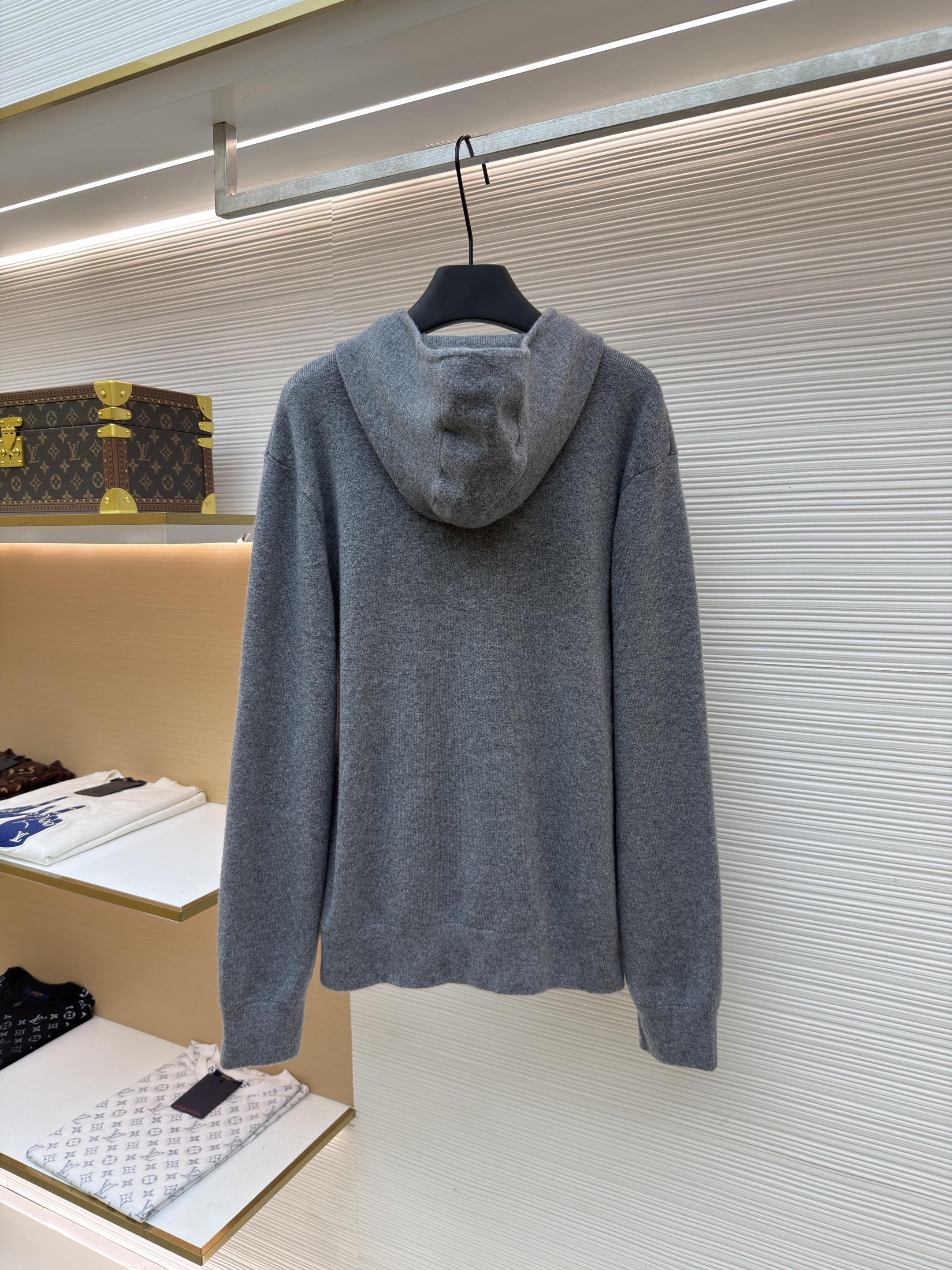 Burberry 巴宝莉 刺绣针织拉链连帽开衫 外套 针织衫 长袖 秋冬 灰色 藏蓝色 黑色 C0