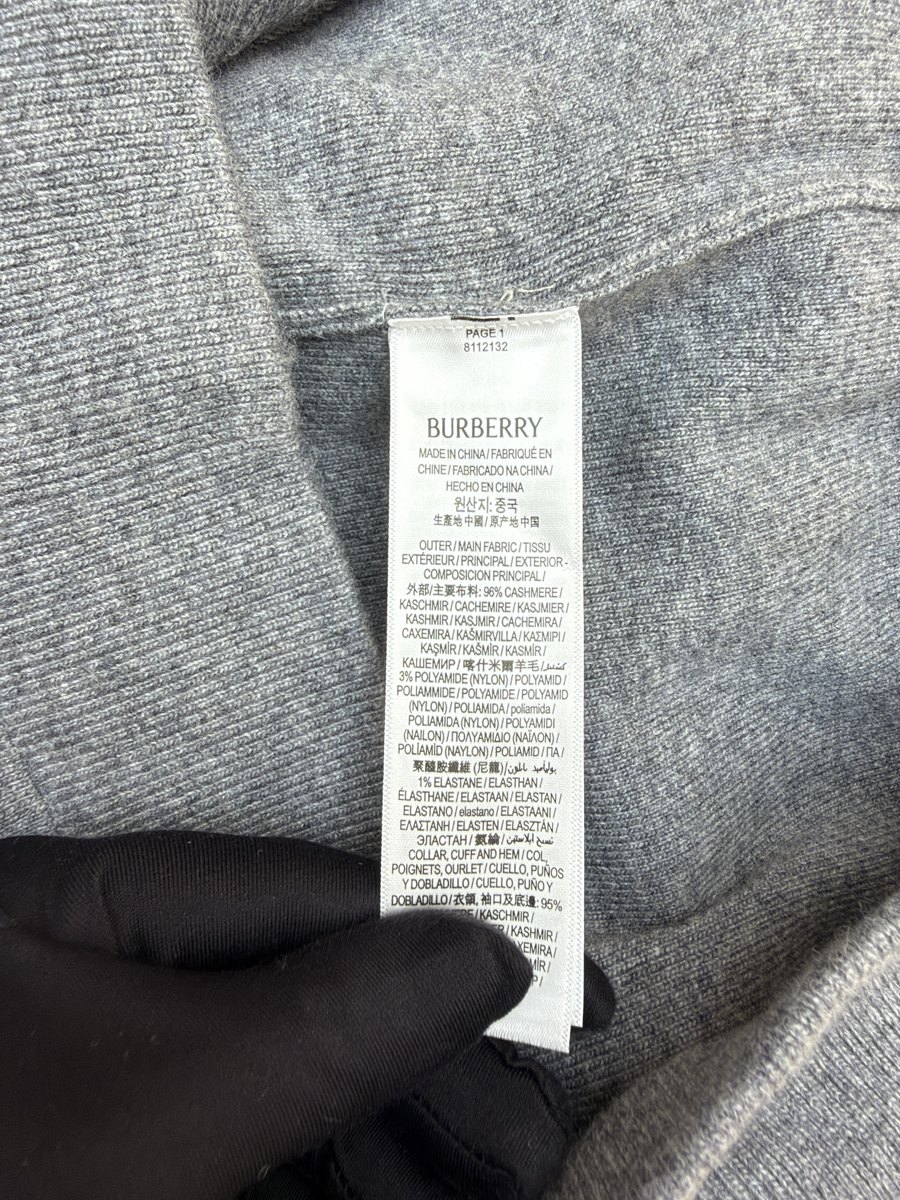 Burberry 巴宝莉 刺绣针织拉链连帽开衫 外套 针织衫 长袖 秋冬 灰色 藏蓝色 黑色 C0
